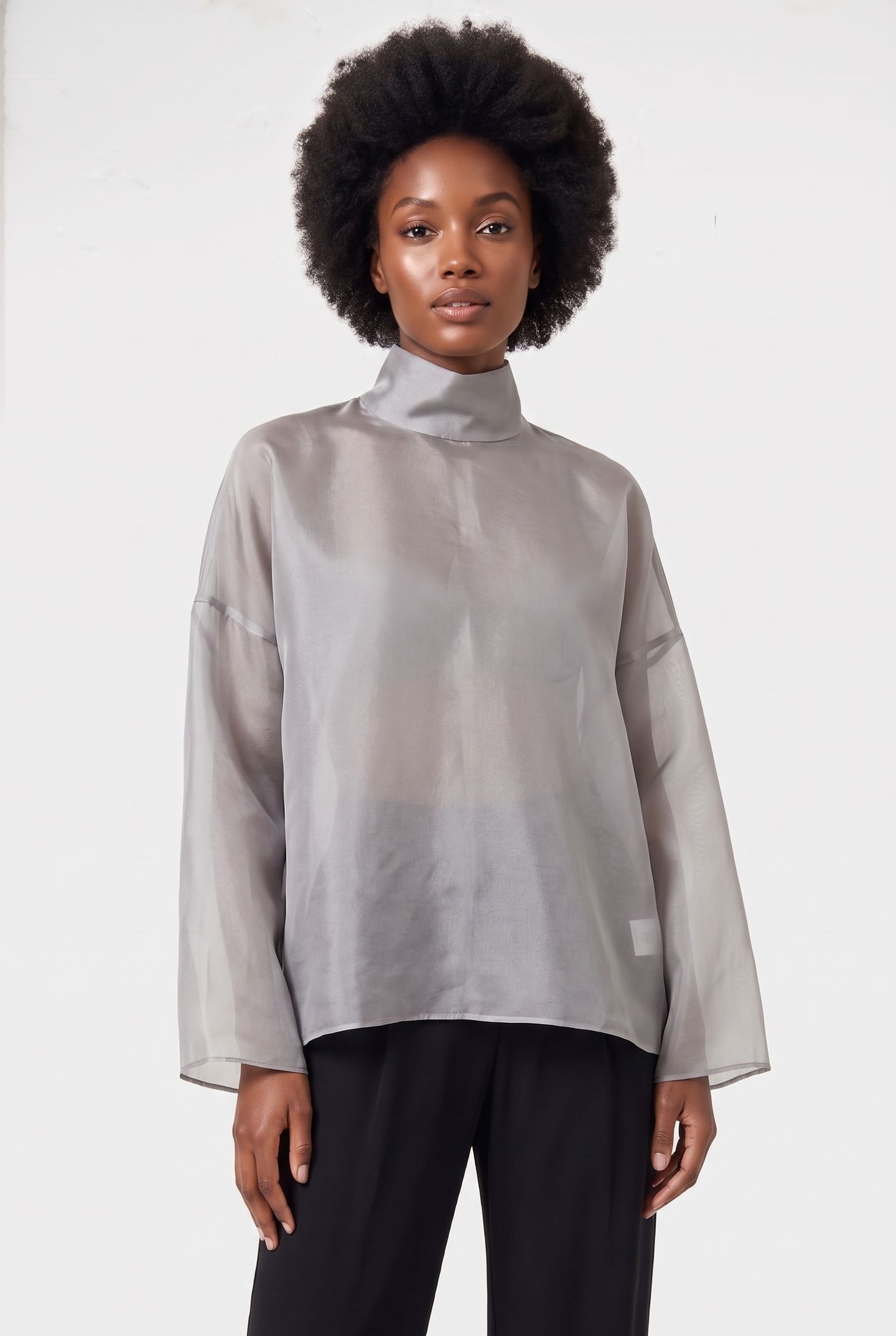 HONORINE BLOUSE PRESS GREY 1