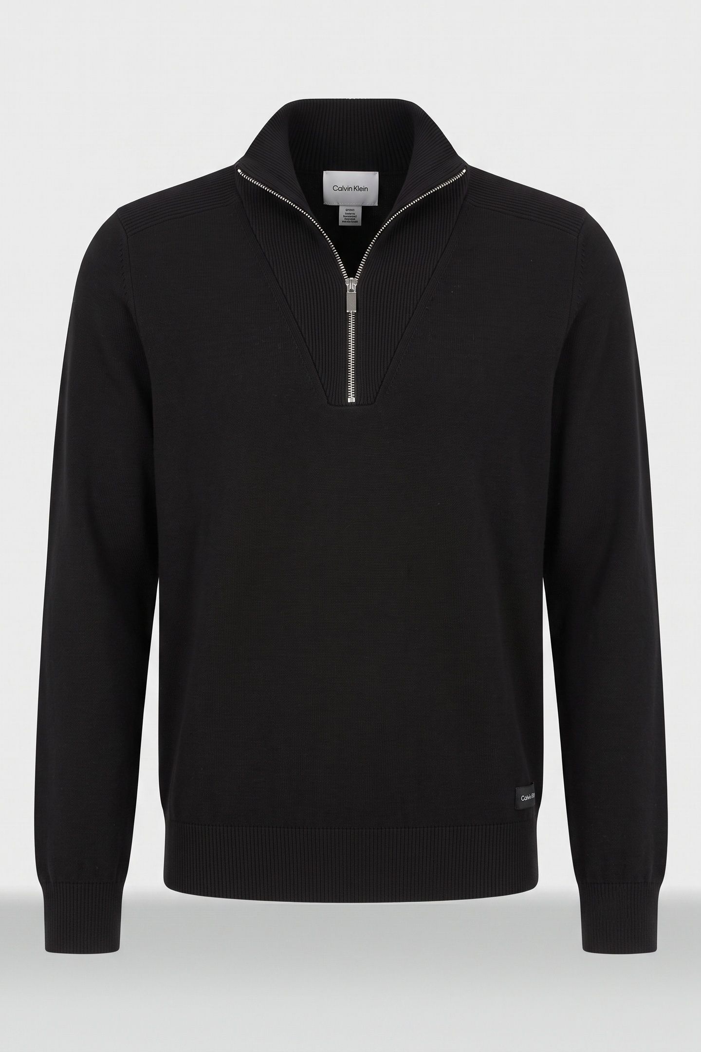 LS TECH KNIT QUARTER-ZIP SWEATER BLACK 3