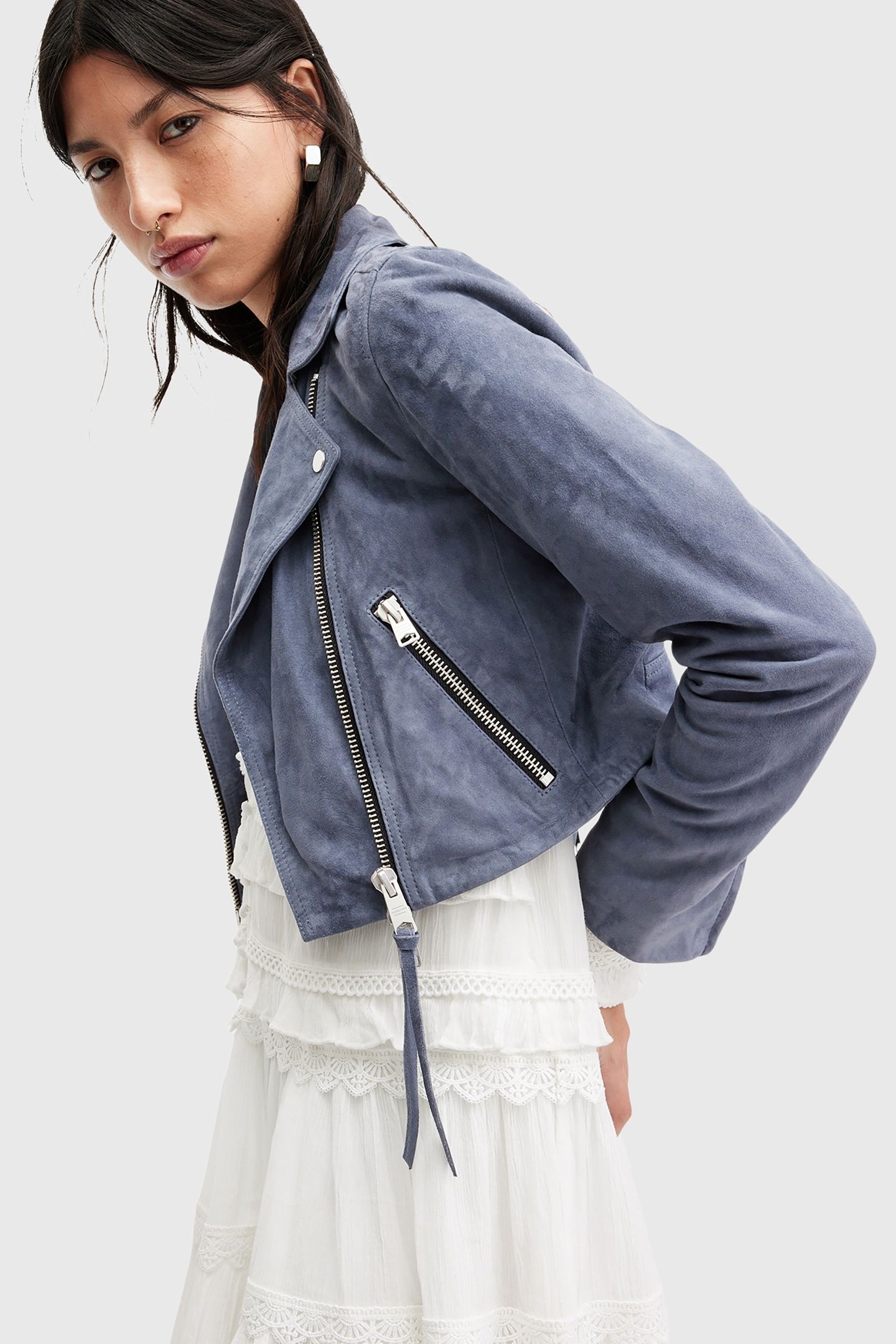 SUEDE DALBY CROP BIK PALE DENIM BLUE 5