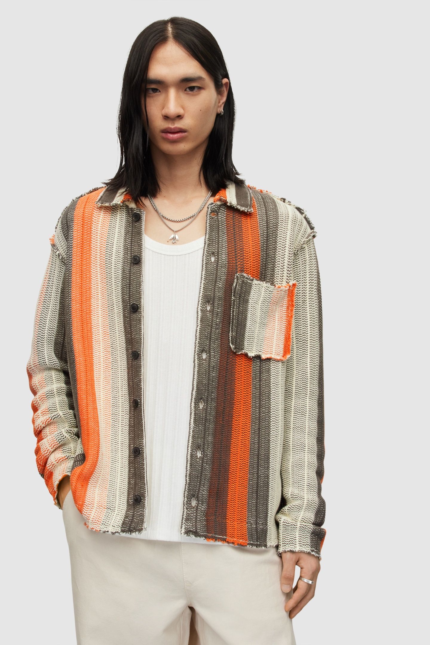 TRUCK CARDIGAN ECRU/BITTER BROWN 2