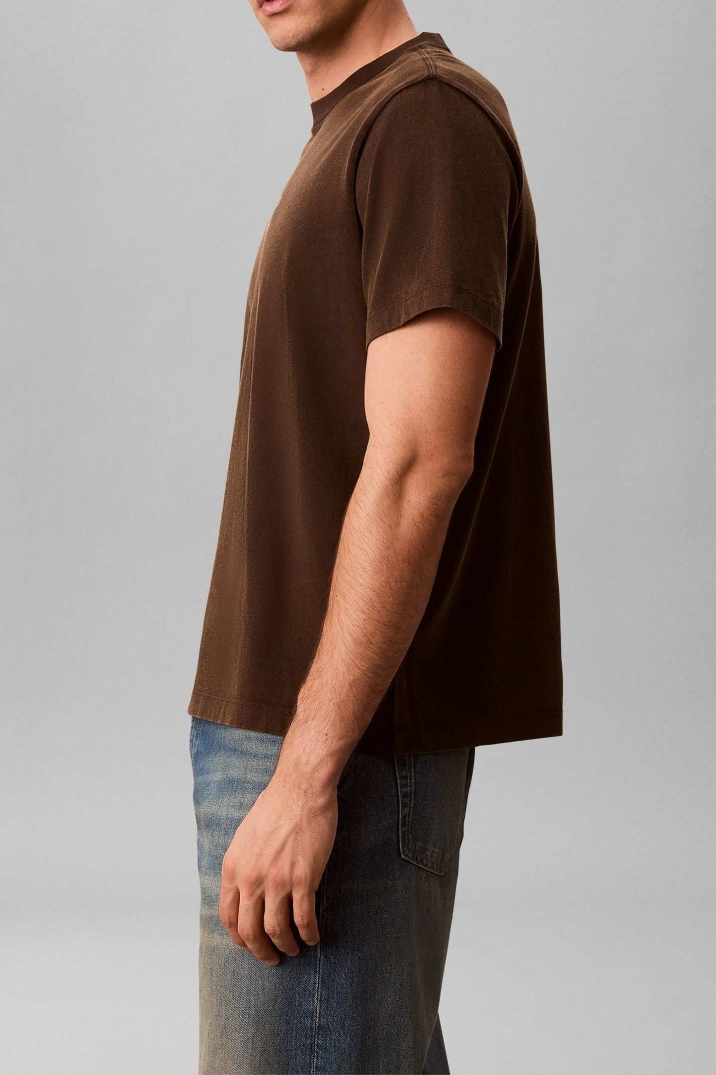 SHORT SLEEVE 20S ACID WASH GRAPHIC TEE DARK COFFEE 2