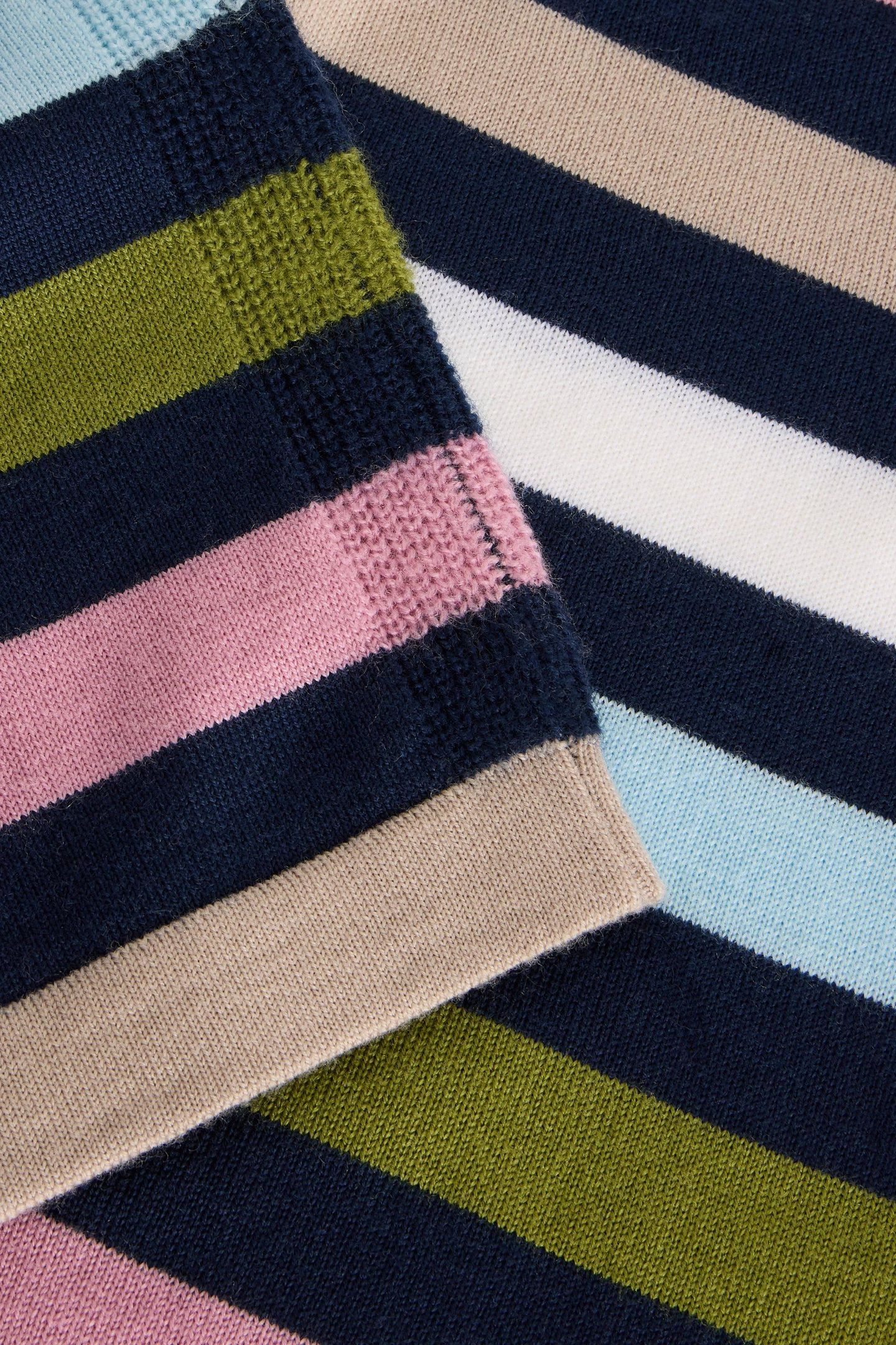 MULTI STRIPE CREW MERINO NAVY MULTI 6