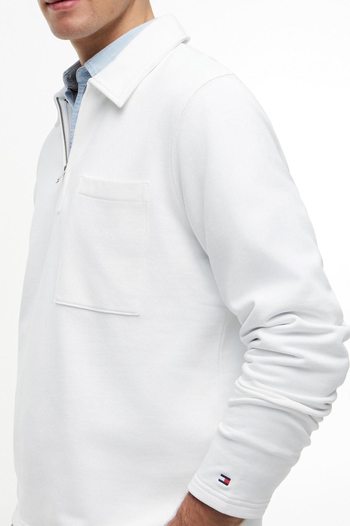 ESSENTIAL TERRY QUARTER-ZIP WHITE 5