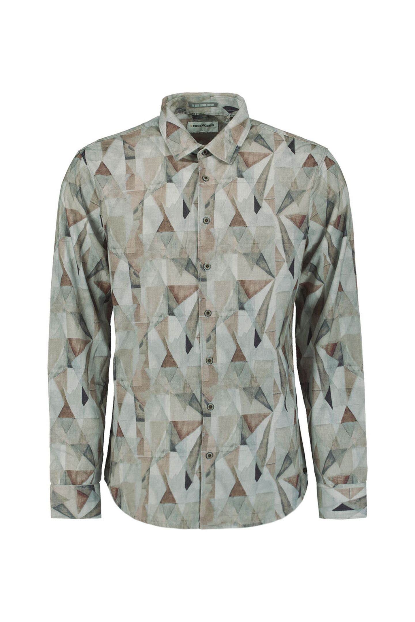 SHIRT ALLOVER PRINTED FINE CORDUROY TAUPE 5