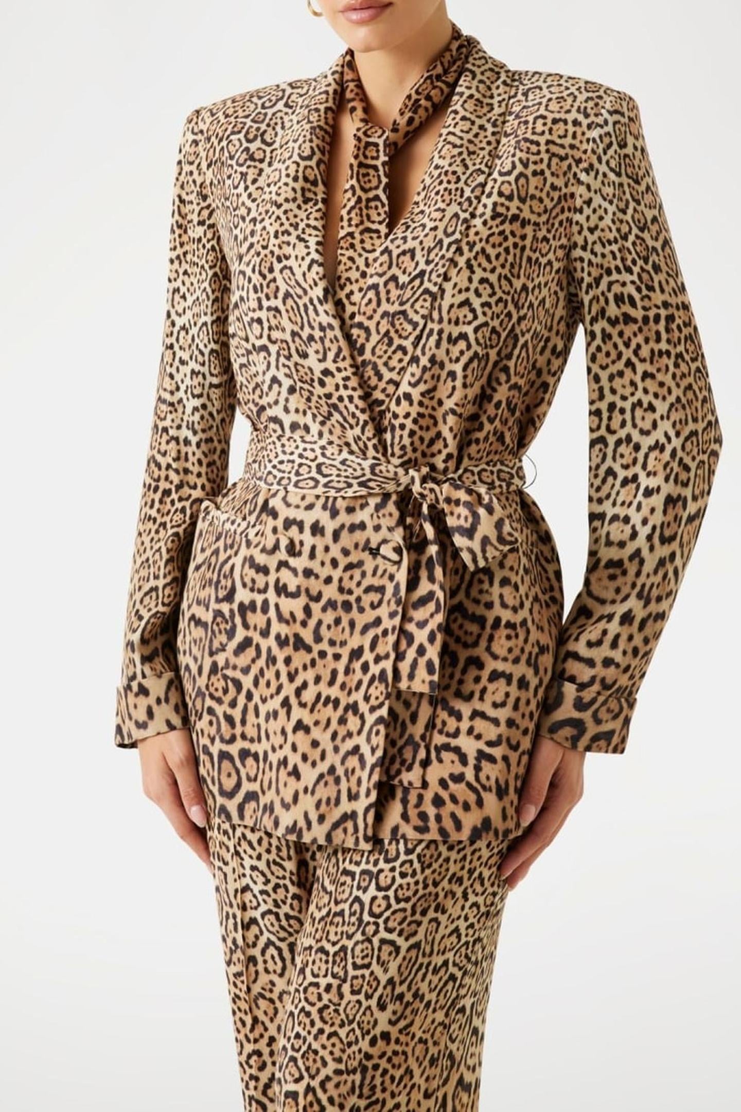 AMY BELTED BLAZER CHARMING LEOPARD DEG 1