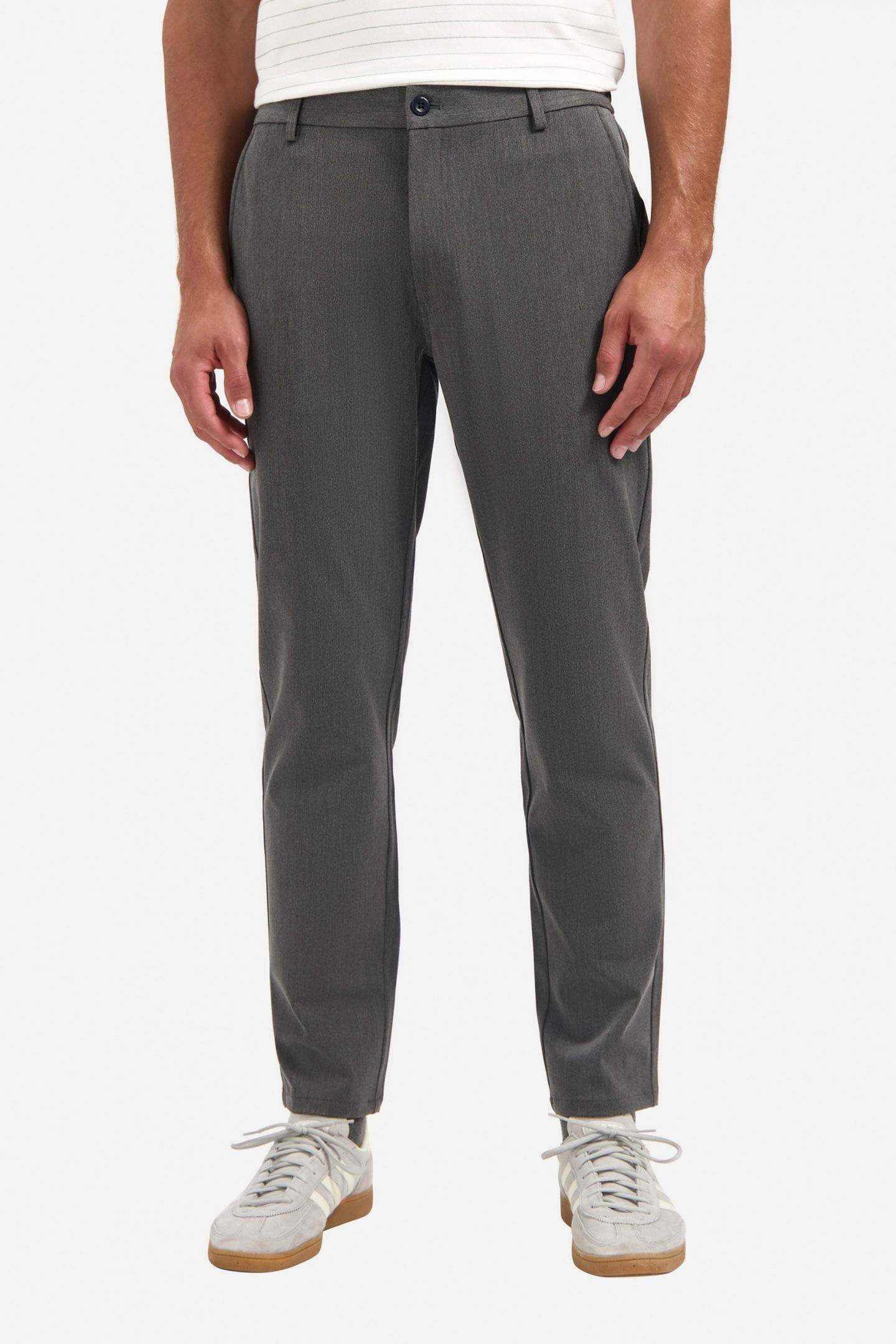 PANTS CHINO STRETCH MELANGE GREY MELANGE 2