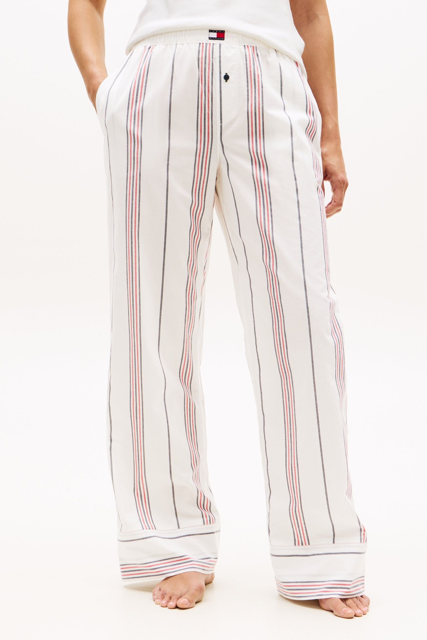 POPLIN STRIPE PANTS BEACH HOUSE STRIPE NAVY 3