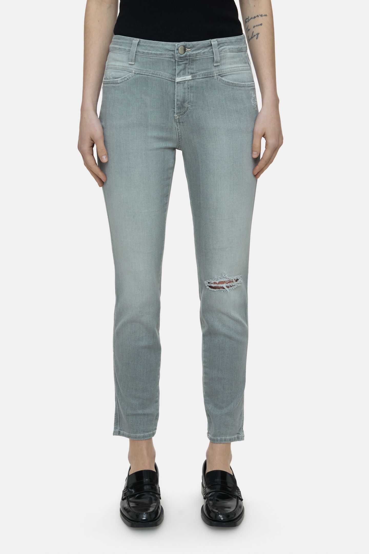 SKINNY PUSHER JEANS LIGHT GREY 2