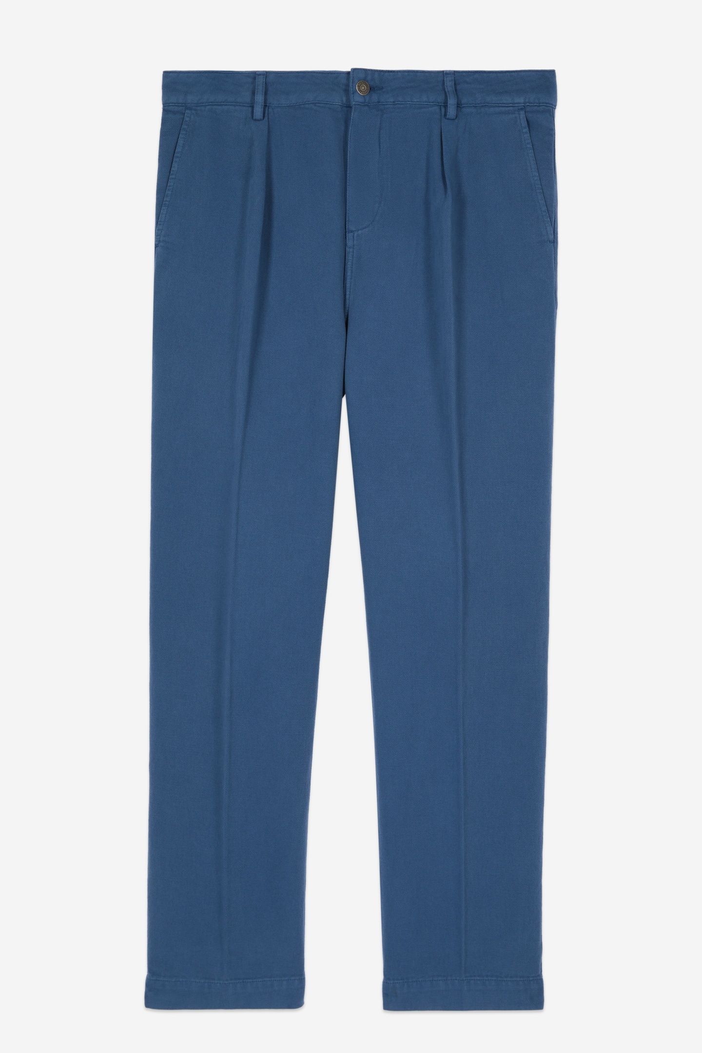CASUAL TROUSERS WITH ITALIAN POCKETS AND PLEATS MIDDLE NAVY 5