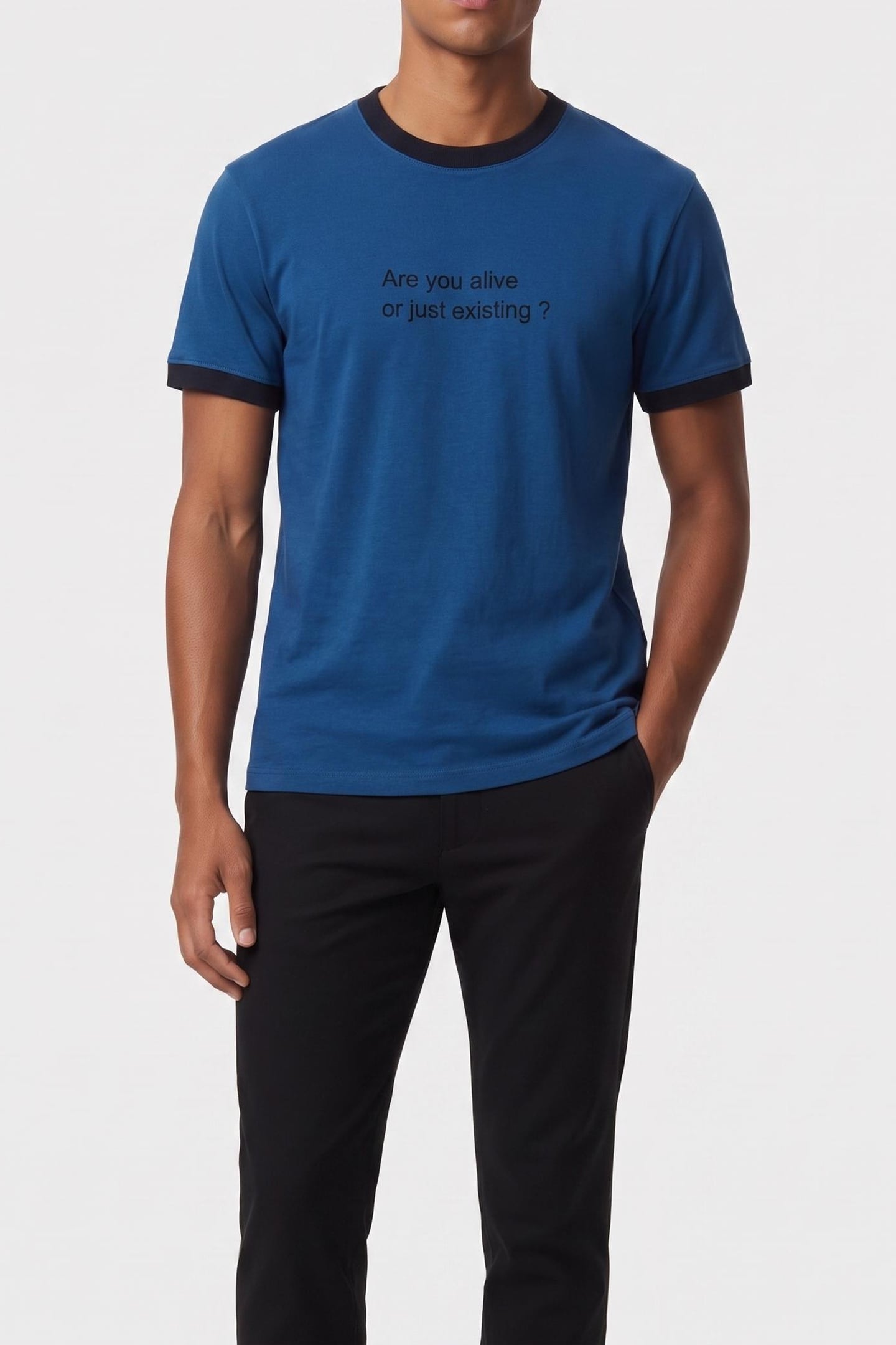 SHORT-SLEEVED T-SHIRT WITH PRINT ON THE FRONT BLUE BRUT 1