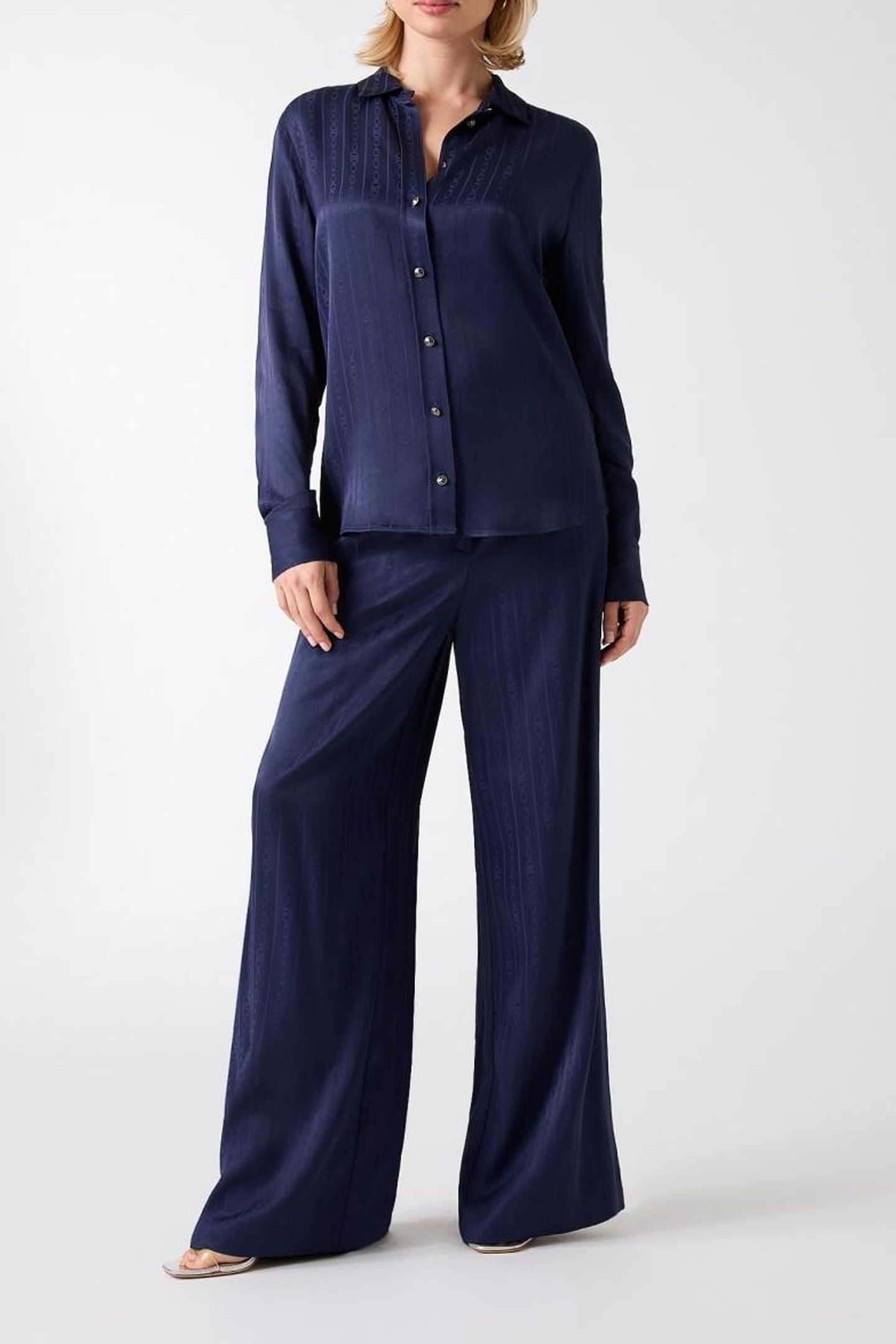 MELISSA SHIRT NAVY MONOGRAM JACQAU 1