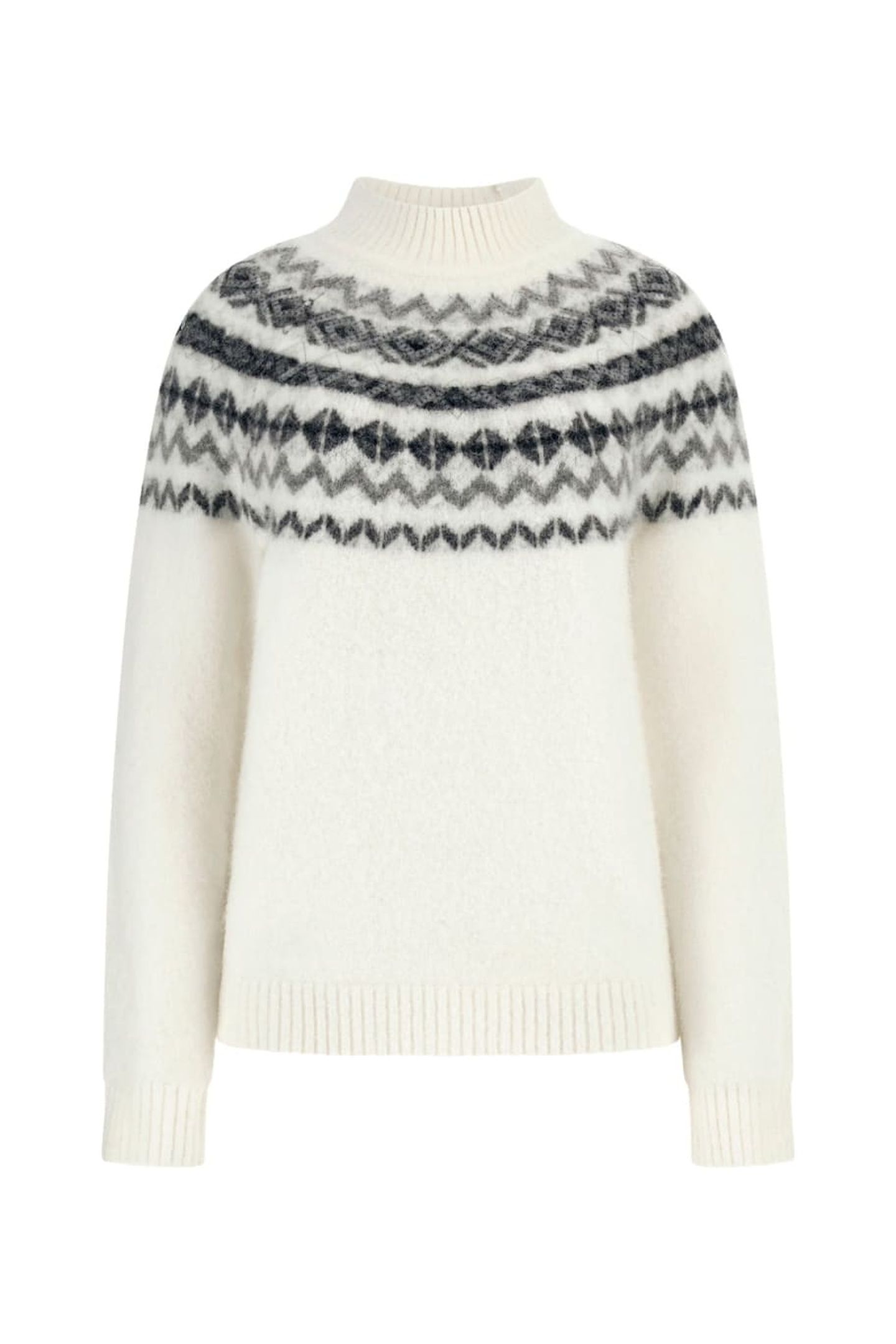 AKILAH LS MOCK NECK MACADAMIA MULTI 8