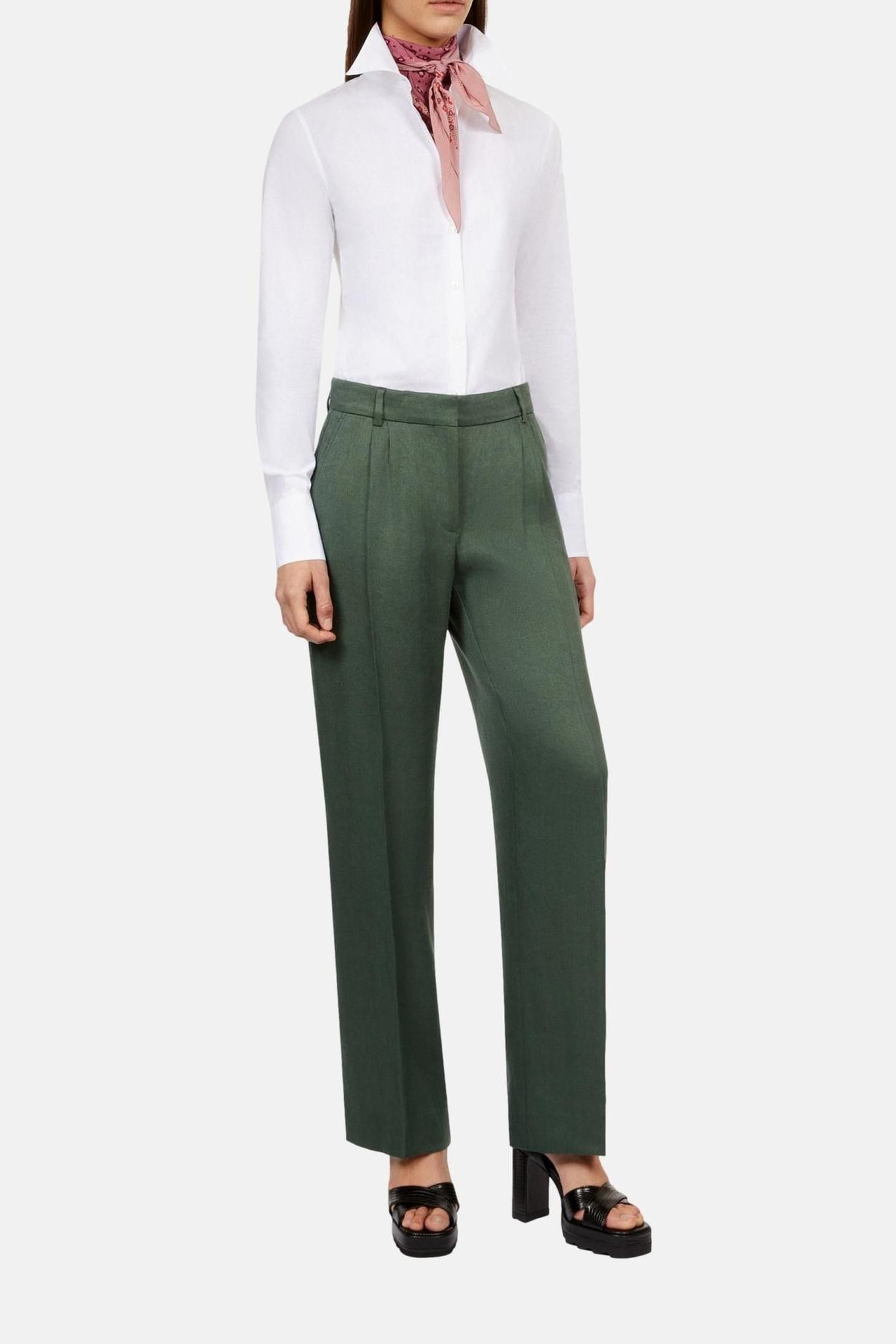 PLEATED SUIT TROUSERS WOOD KAKI 3