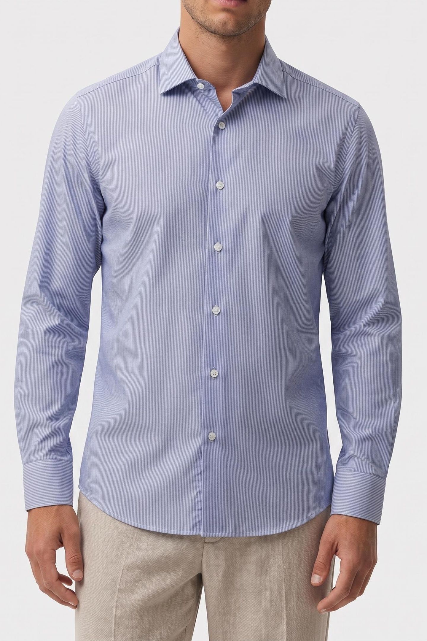 REGULAR PERF SOLID SHIRT NAVY 1