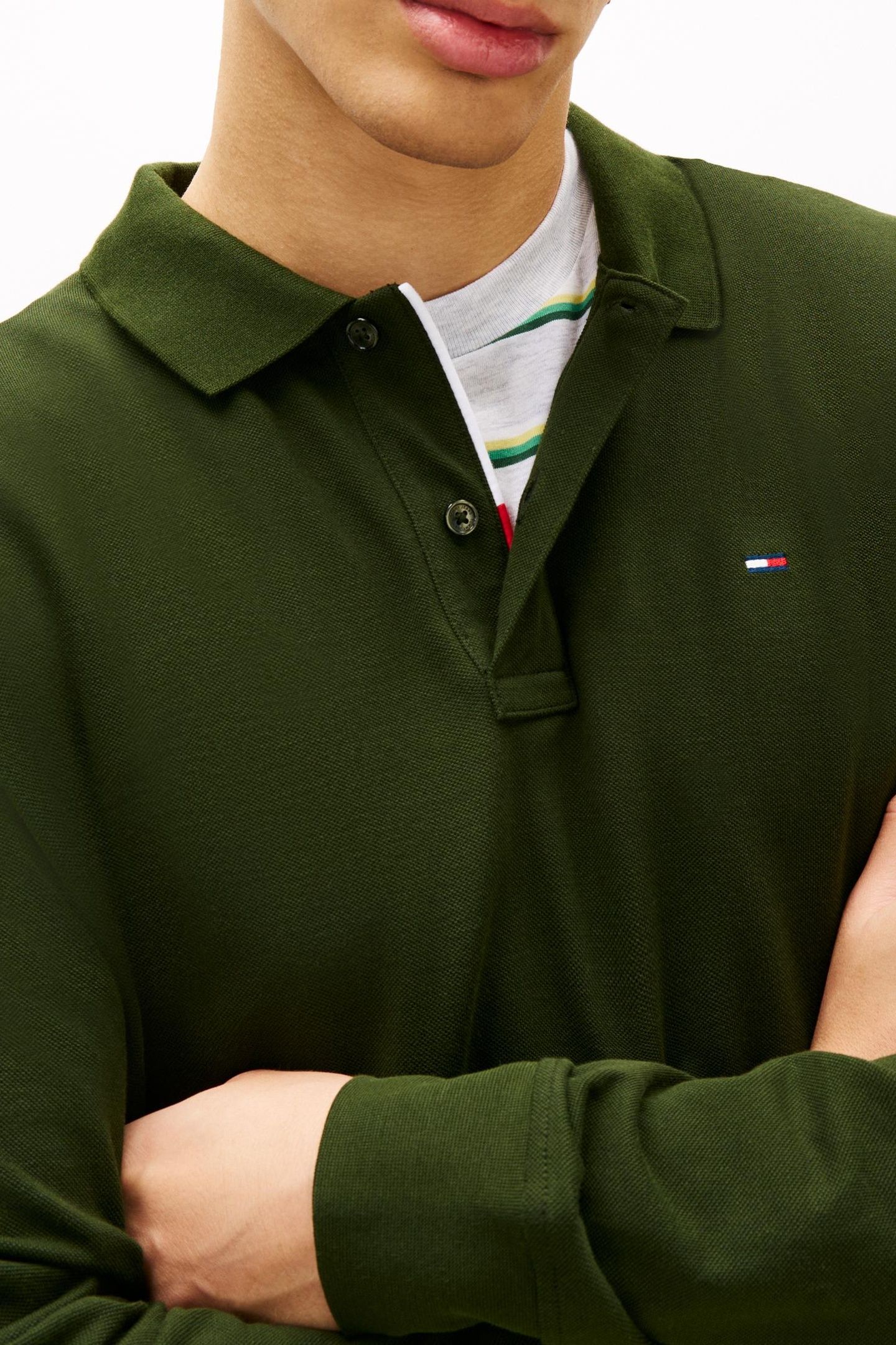 SLIM PLACKET POLO KINGSTON GREEN 5