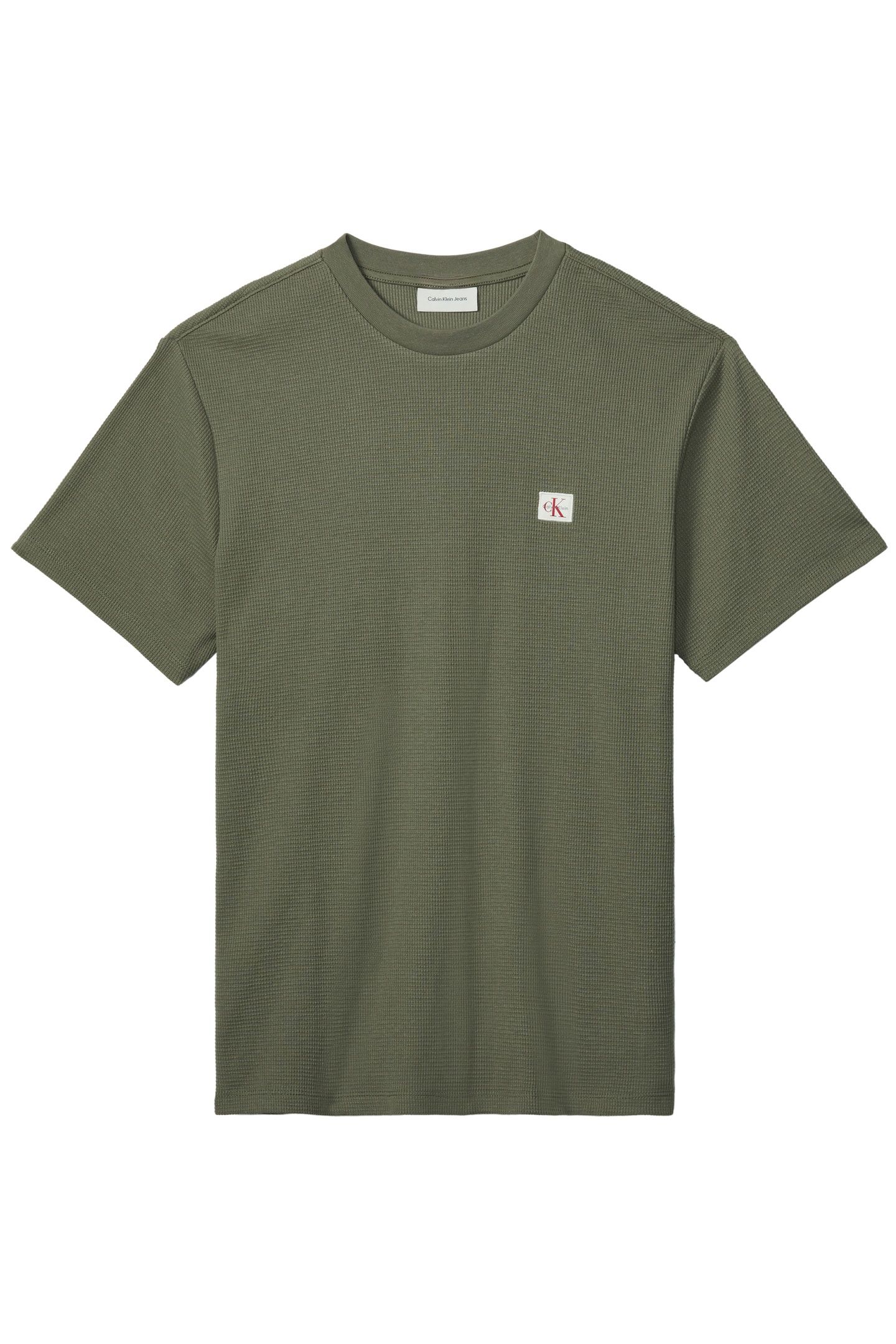 SHORT SLEEVE WAFFLE BADGE CREW DUSTY OLIVE 4