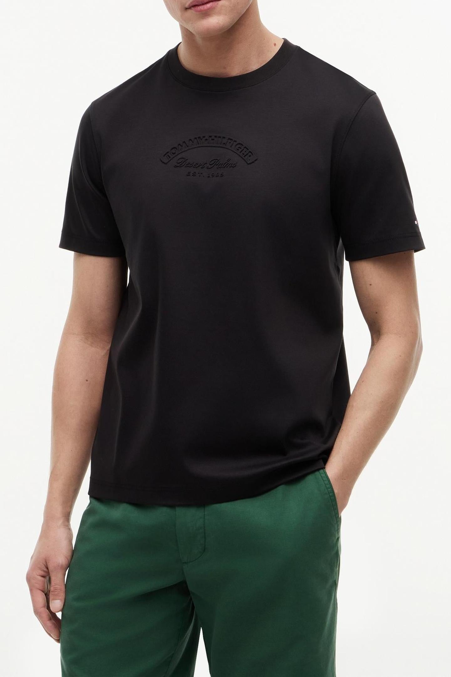 INTERLOCK EMBOSSED T-SHIRT BLACK 1