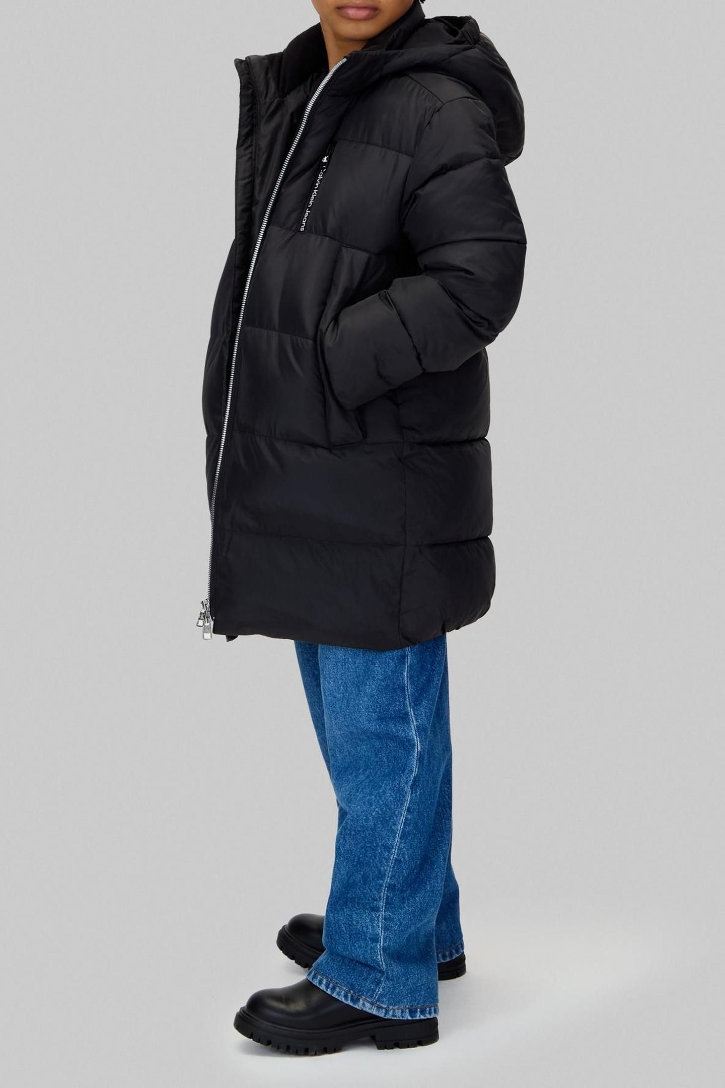 BOYS ESSENTIAL PARKA PUFFER BLACK 2