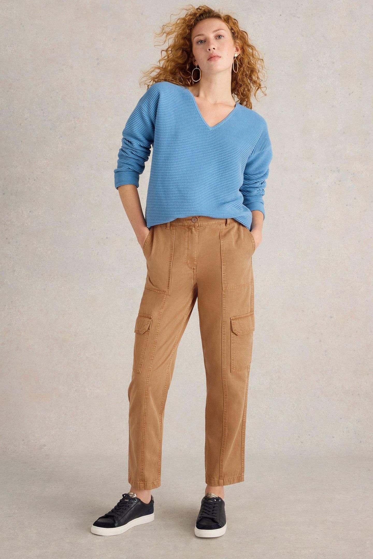 CLOVER CARGO TROUSER MID TAN 1