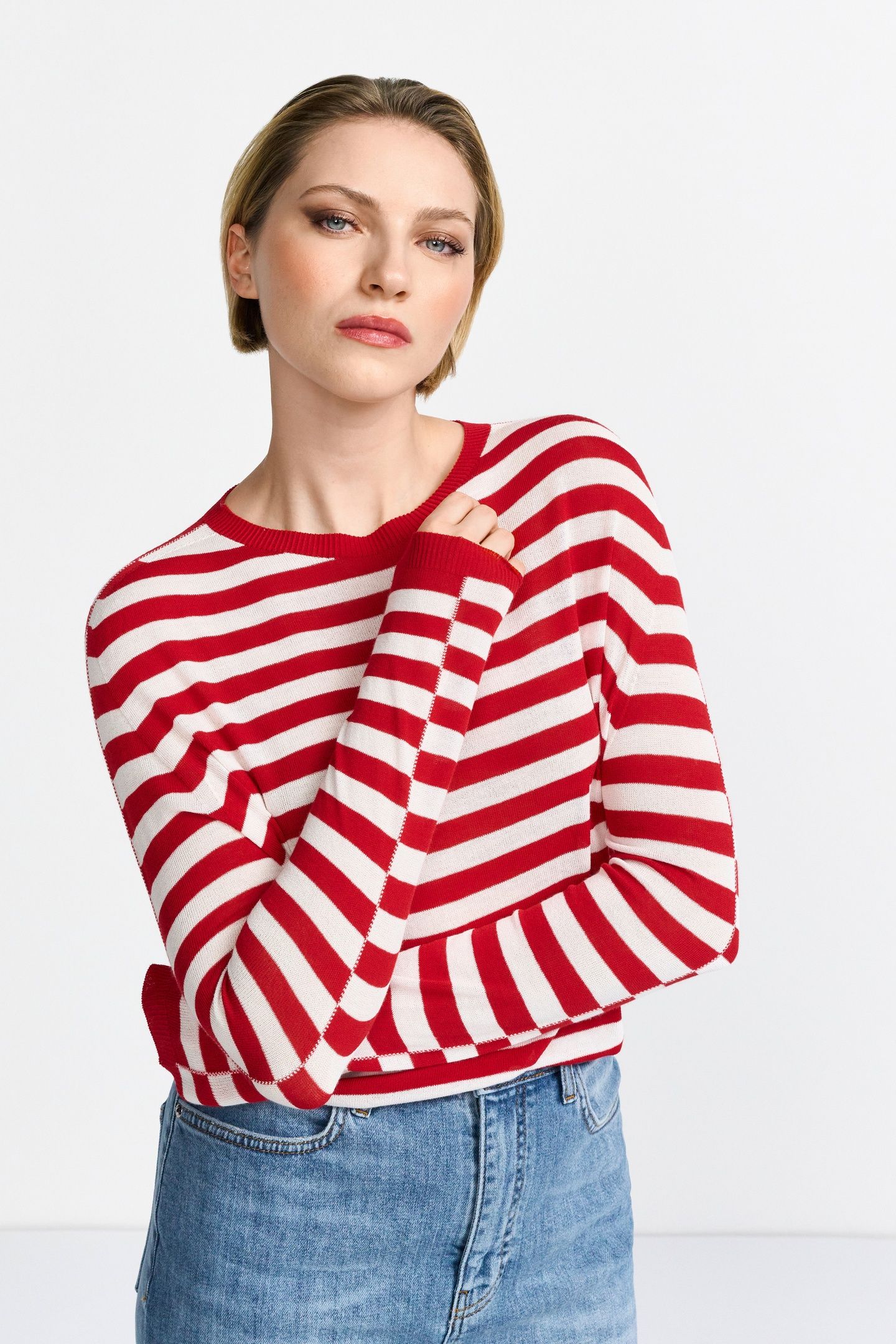 SUPERLIGHT CREW STRIPED SUNSET RED 3