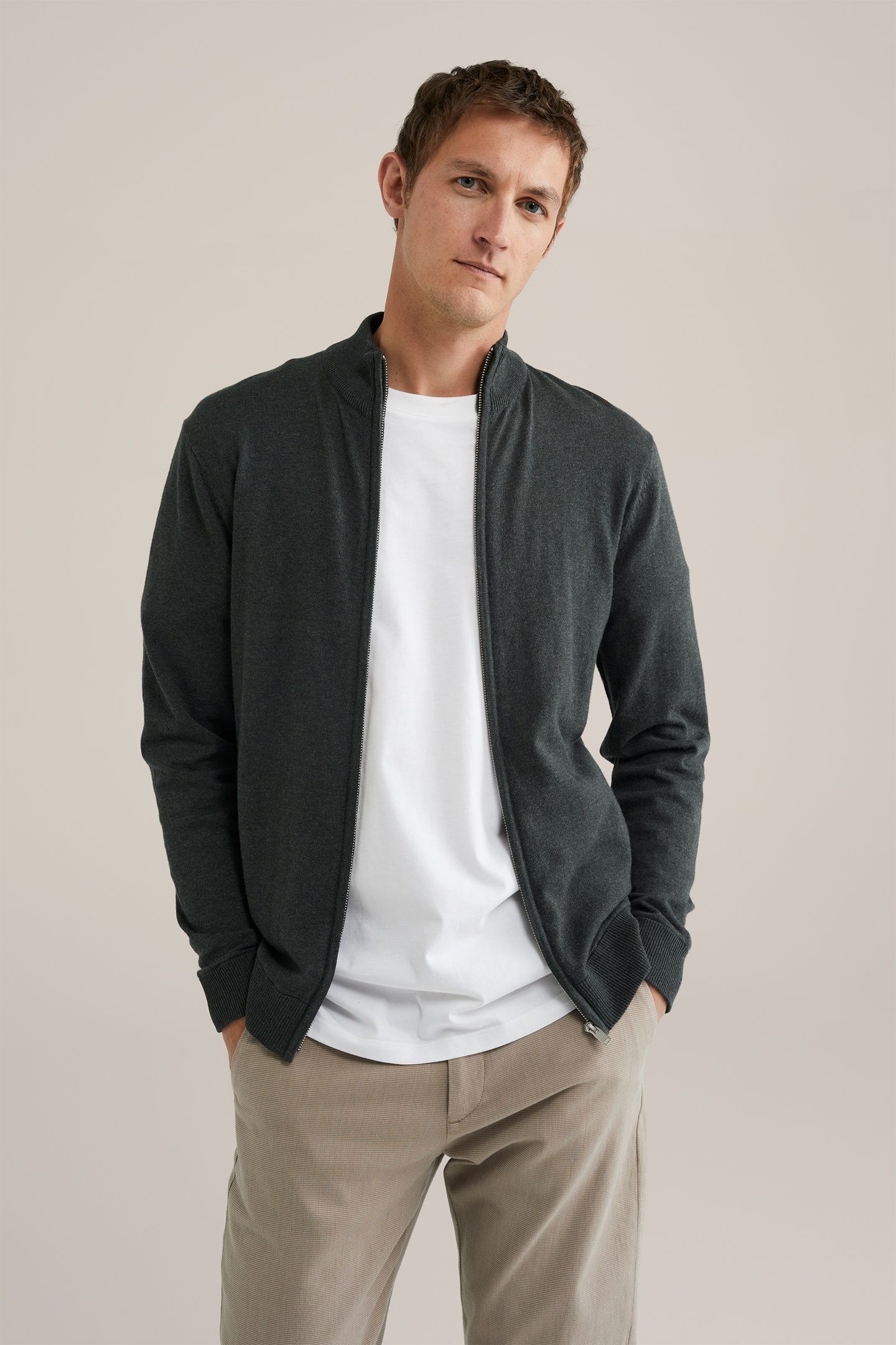 CARDIGAN GREYISH GREEN 1