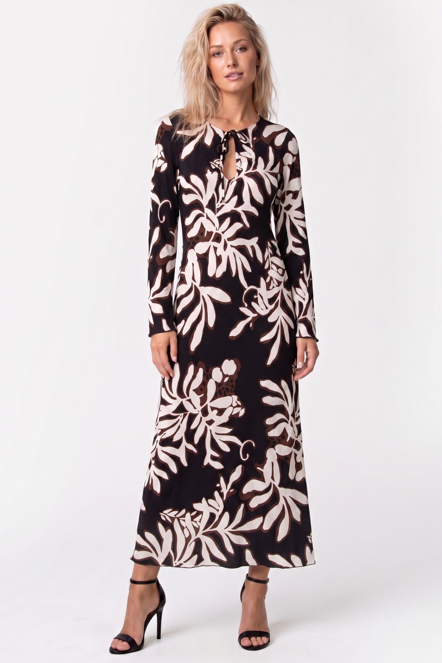 FIRENZE AOP DRESS BLACK 1