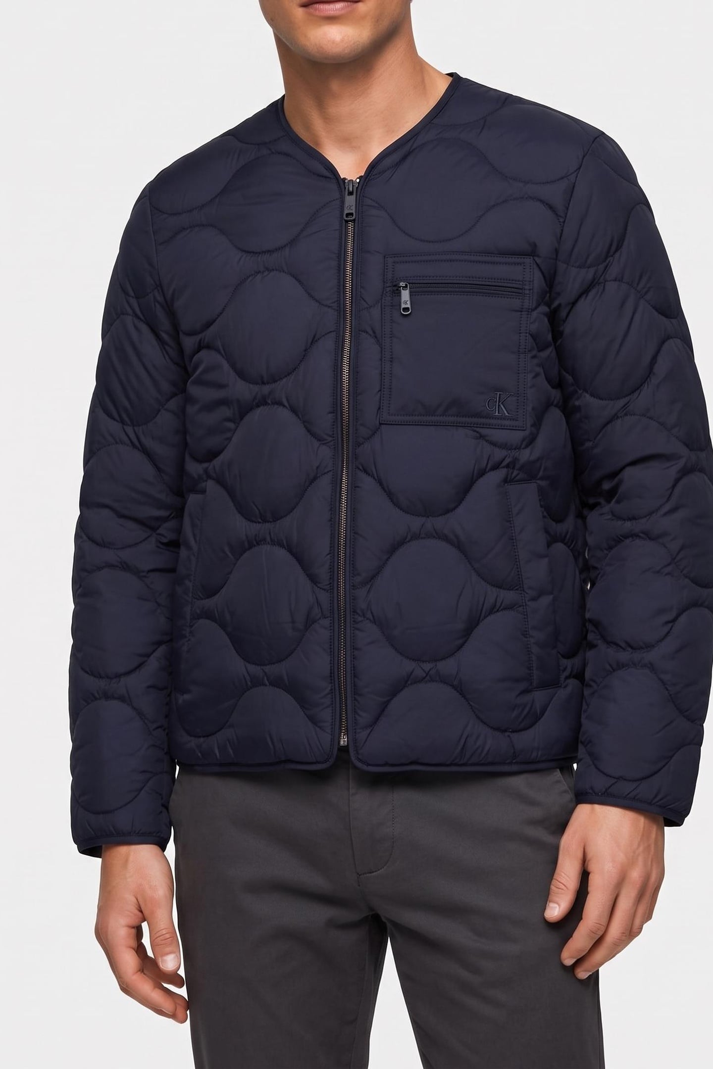 LONG SLEEVE FEATHERWEIGHT NYLON JACKET DARK SAPPHIRE 1