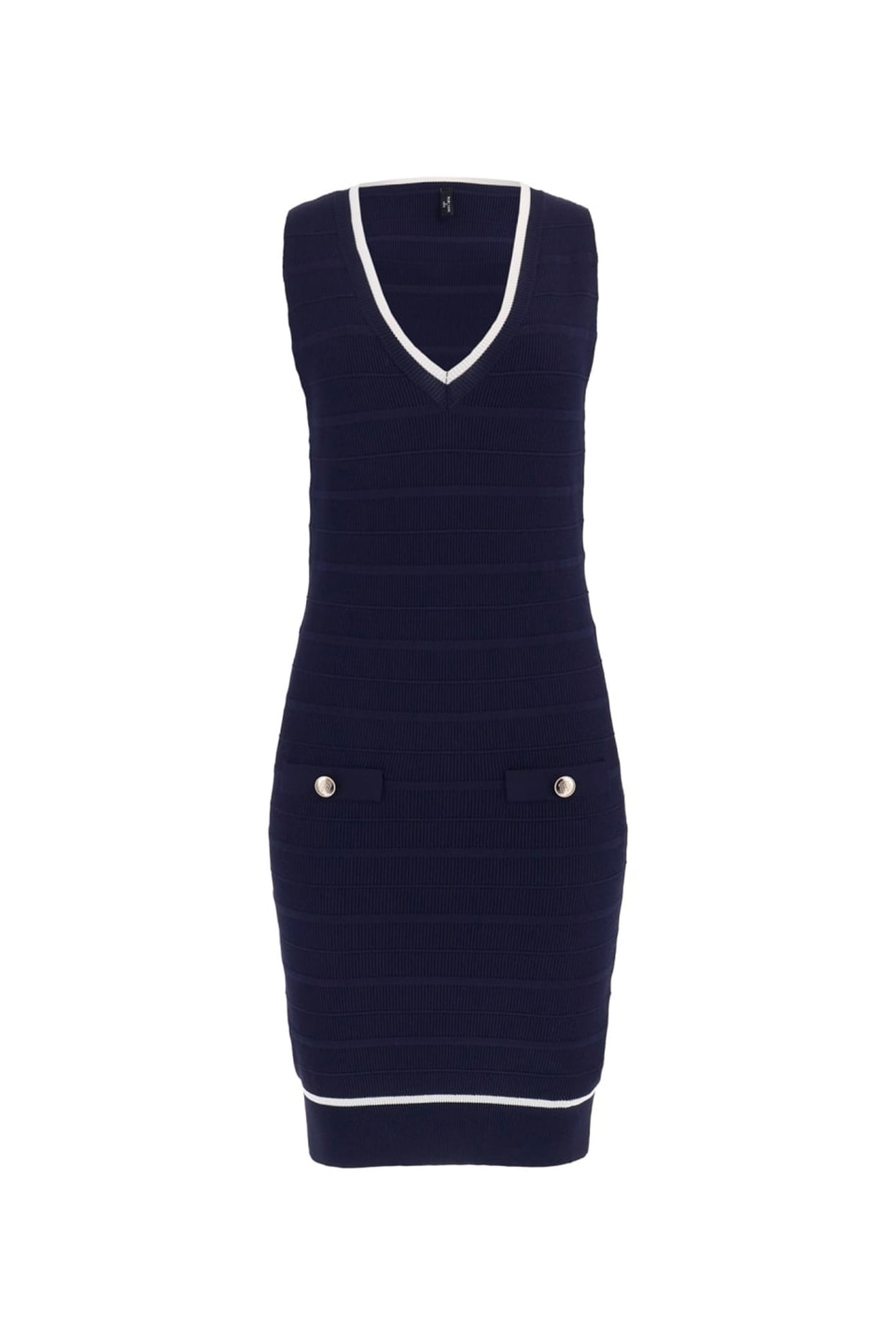ADA V NECK SL DRESS NOCTURNAL NAVY 3