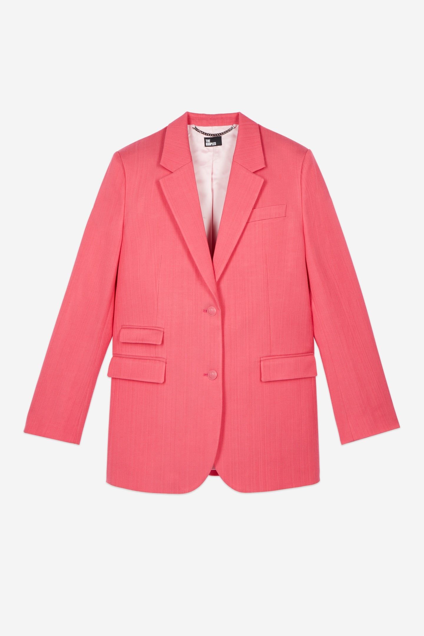 SUIT JACKET RIGHT SIDE POCKETS AND FRONT BUTTONS RETRO PINK 6
