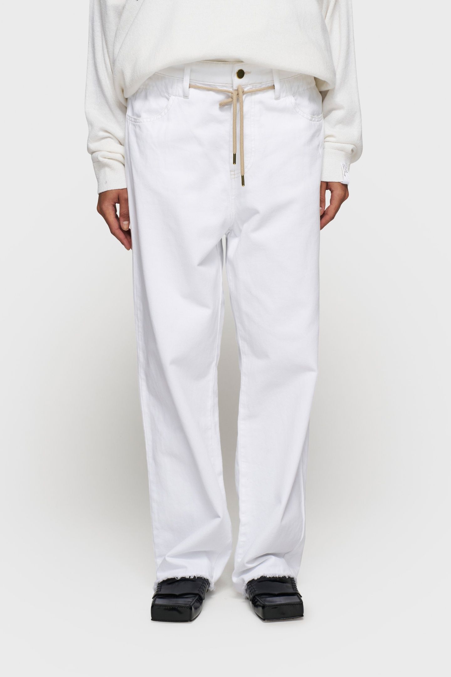 STRAIGHT LEG PANTS TWILL OPTIC WHITE 2