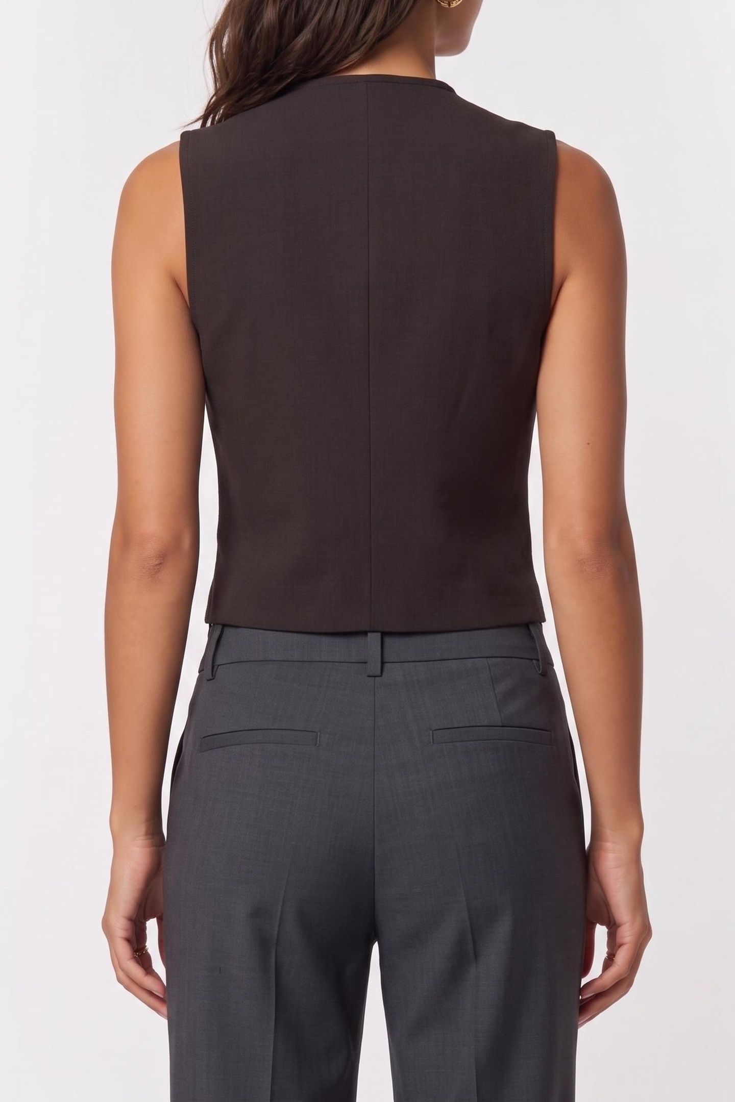 SLEEVELESS TOP WITH VELVET LACE-UP BLACK 2
