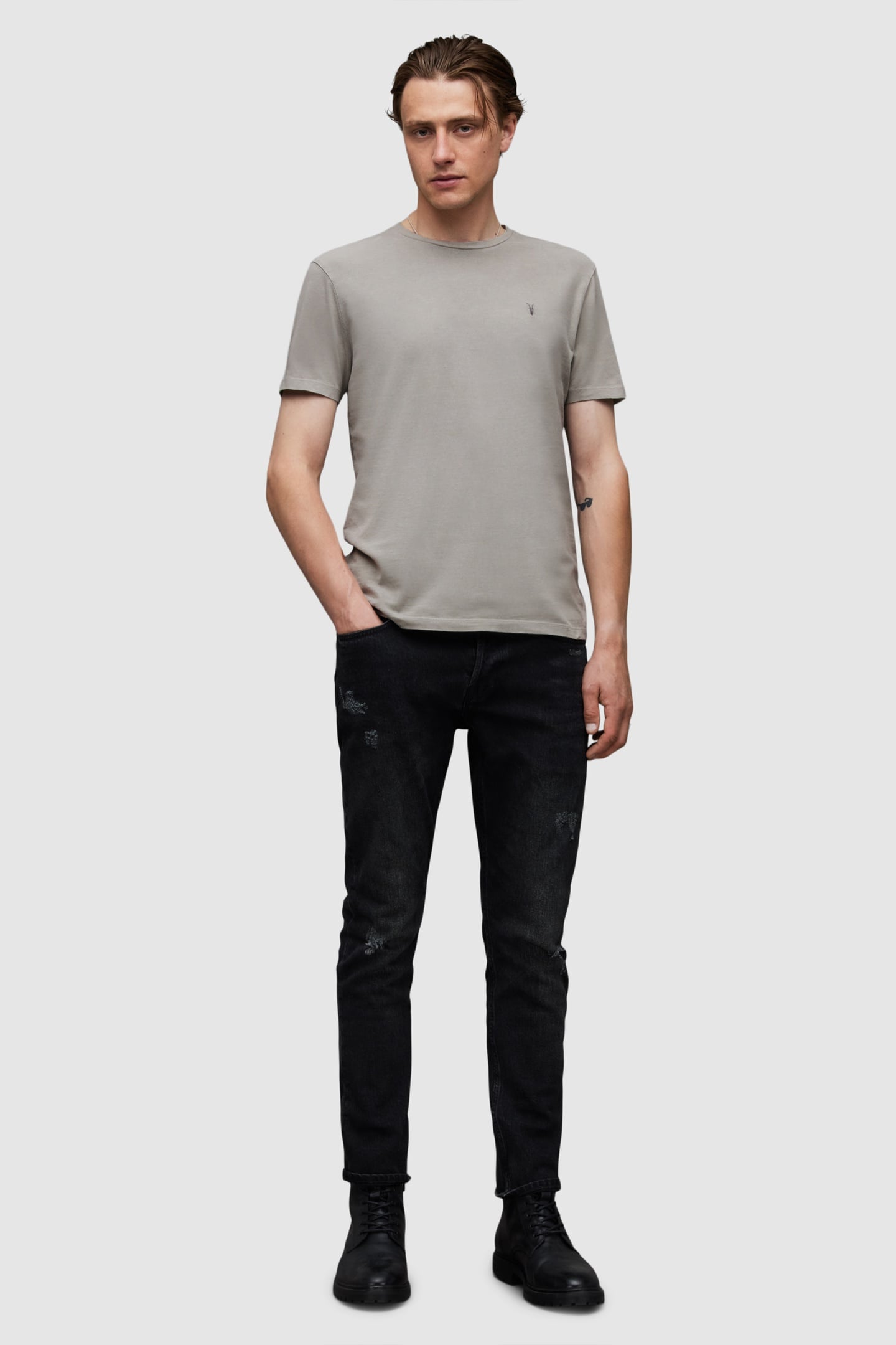 OSSAGE SS CREW STONE TAUPE 1
