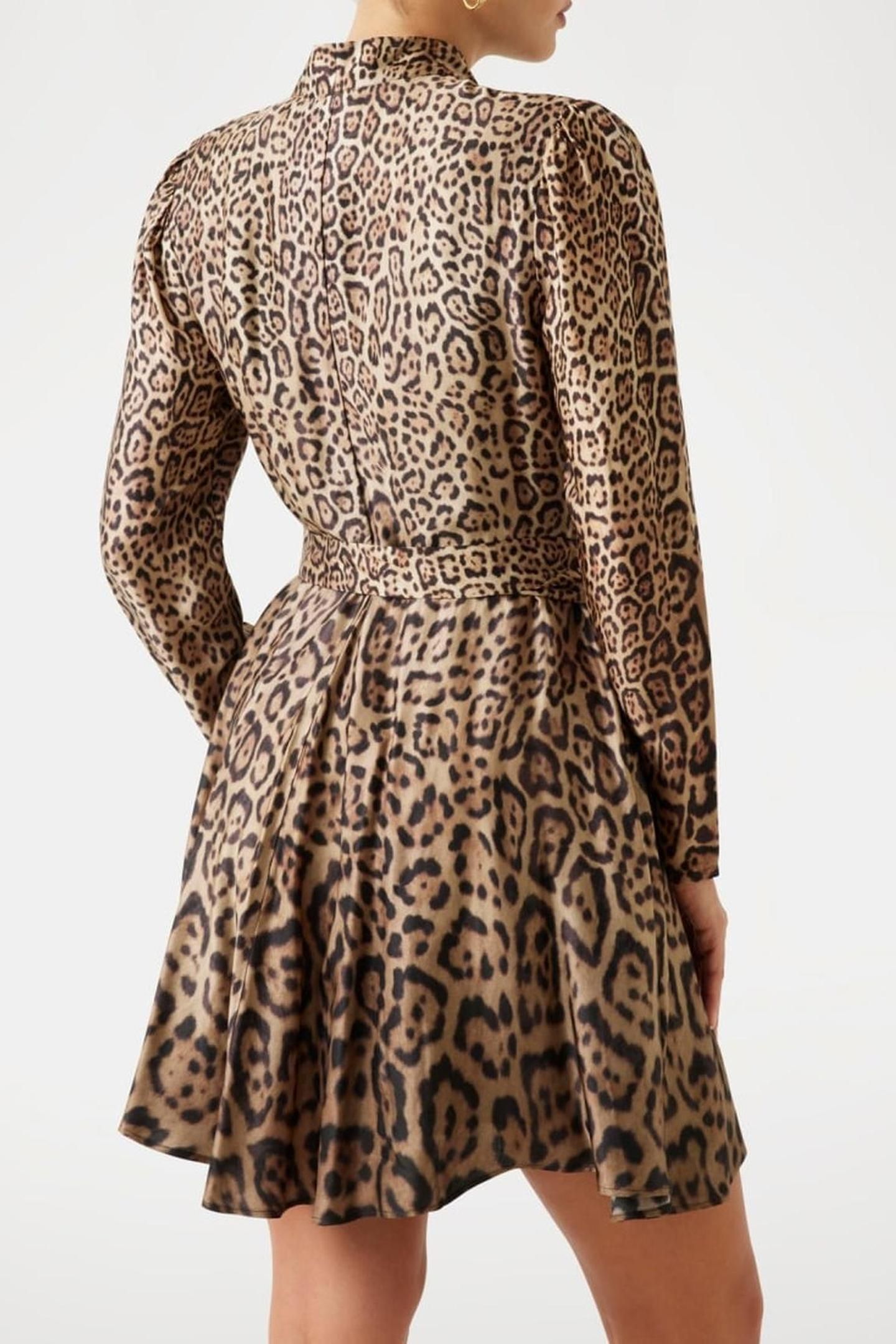 ALANIS WRAP W/TIE LS CHARMING LEOPARD DEG 3