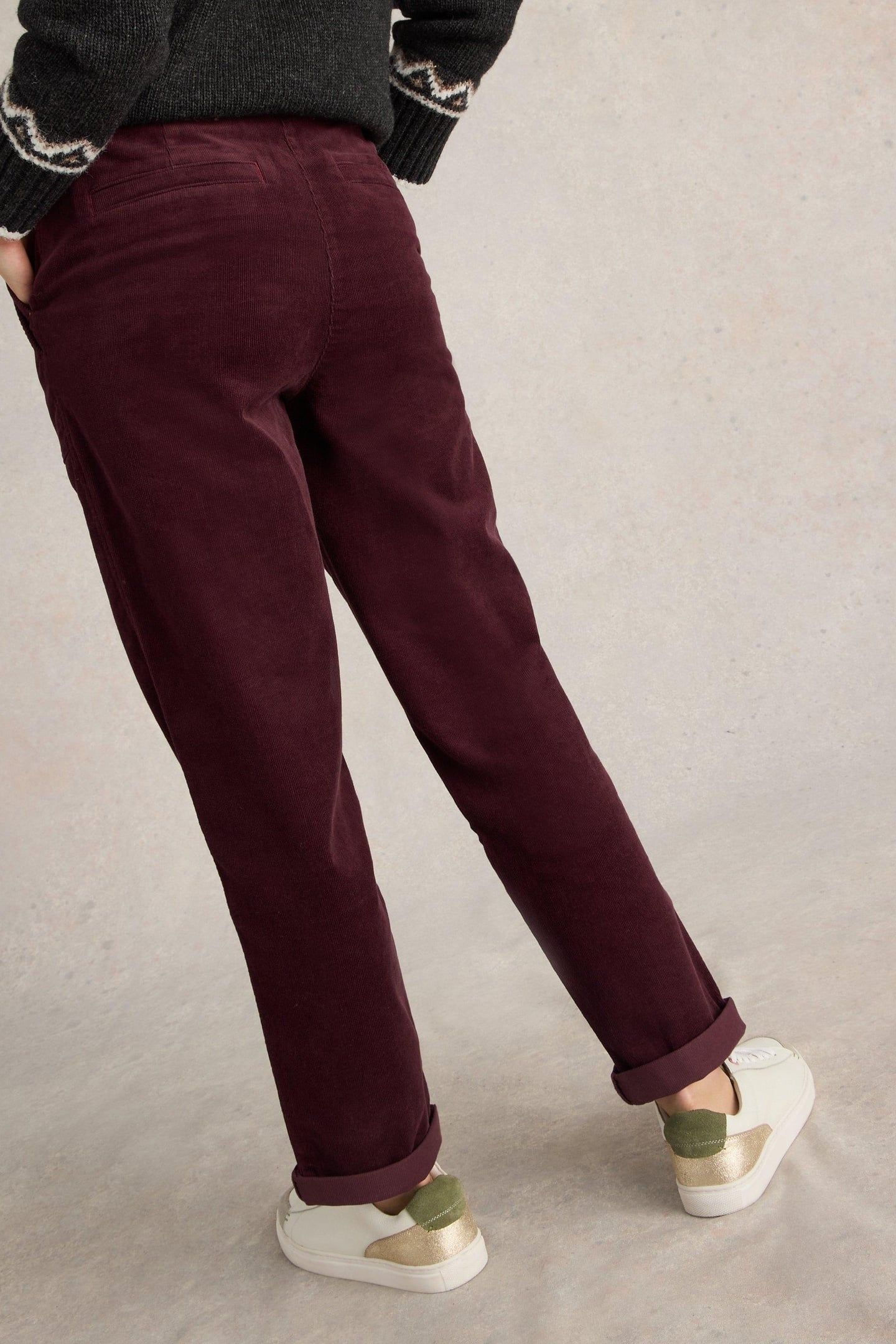 TWISTER CORD TROUSER MID PLUM 2