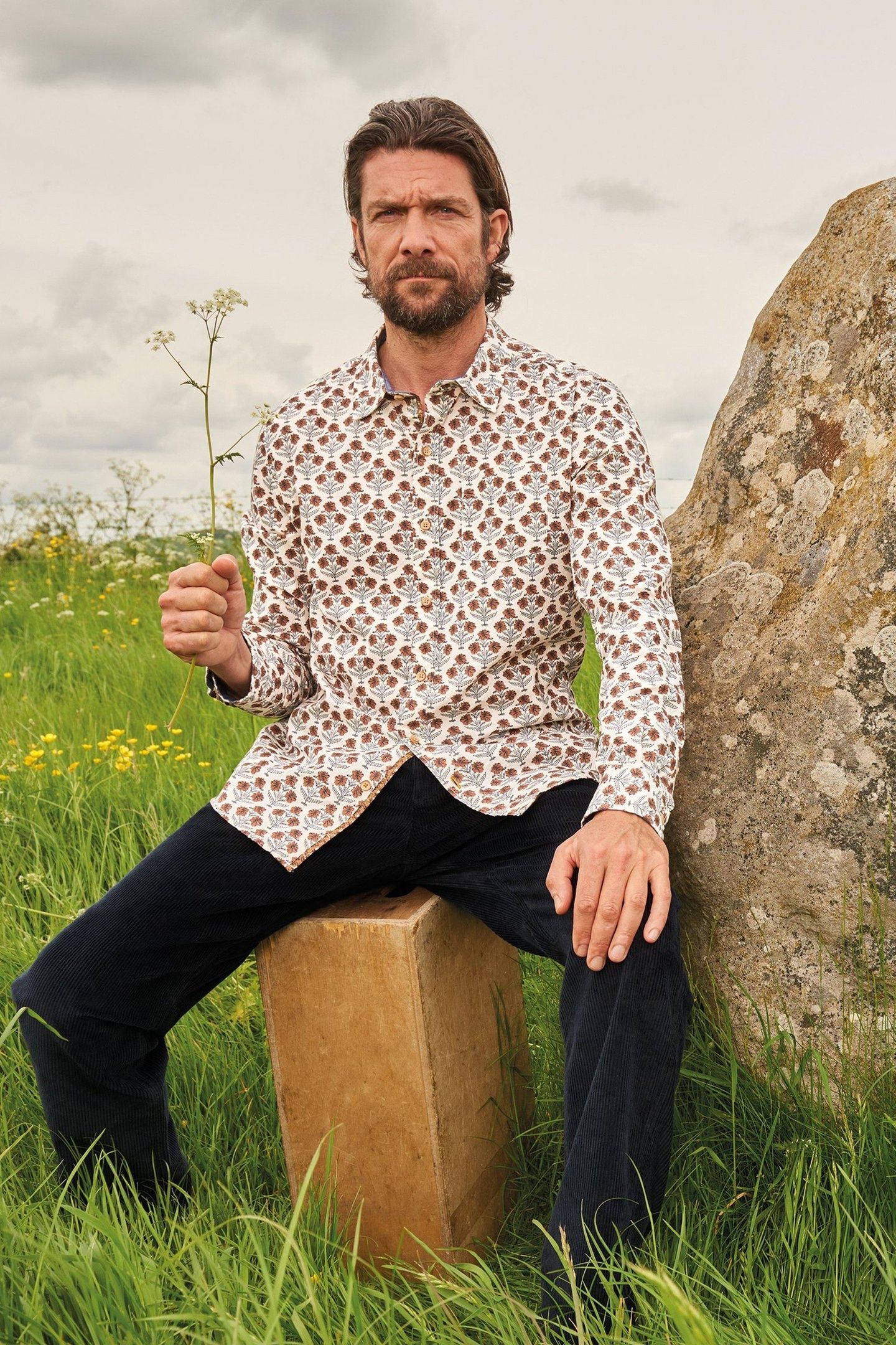 LARGE DANDELION PRINTED SHIRT NATURAL MULTI 8