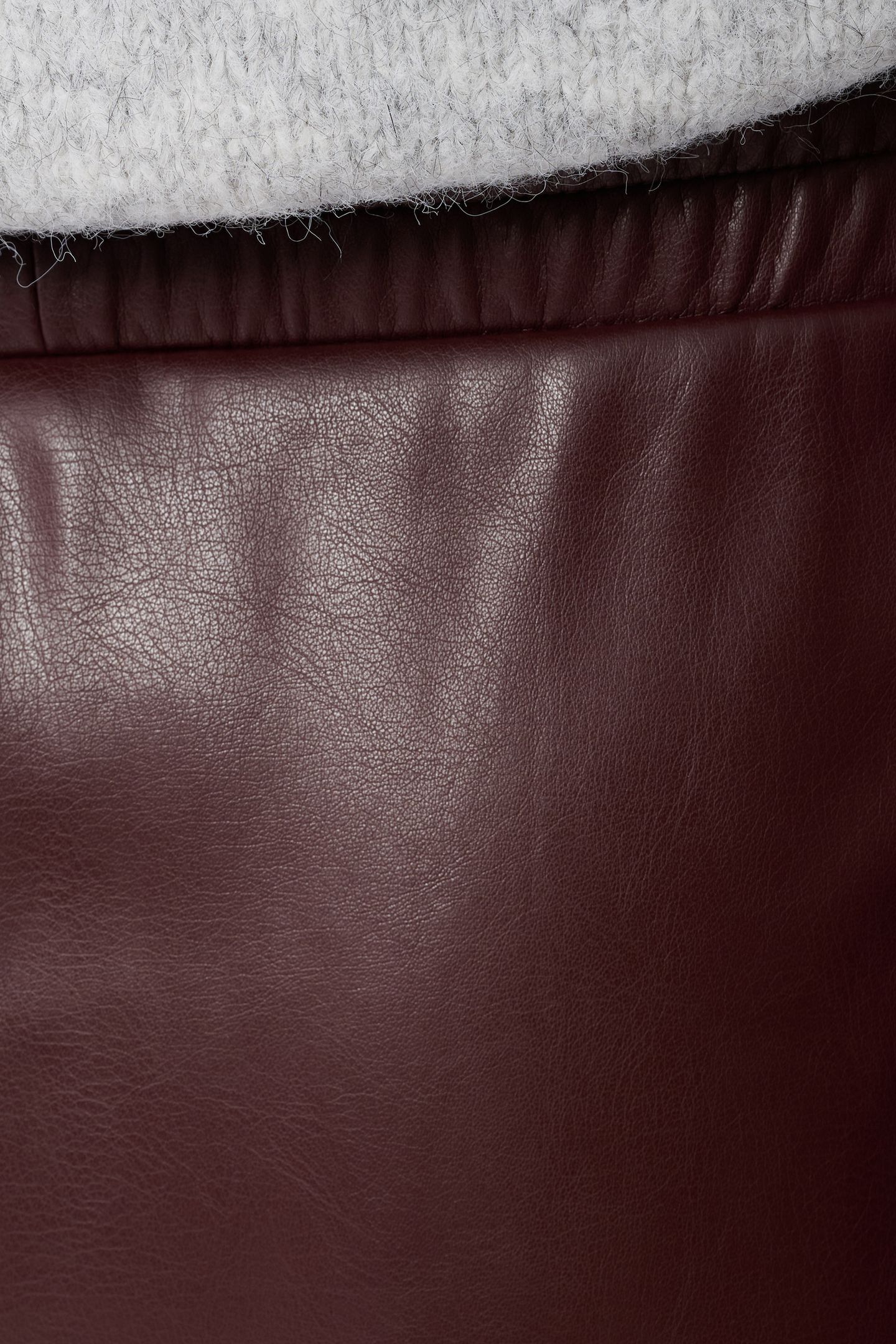 LA-SBVEGAN LEATHER SKIRT DARKRED 6