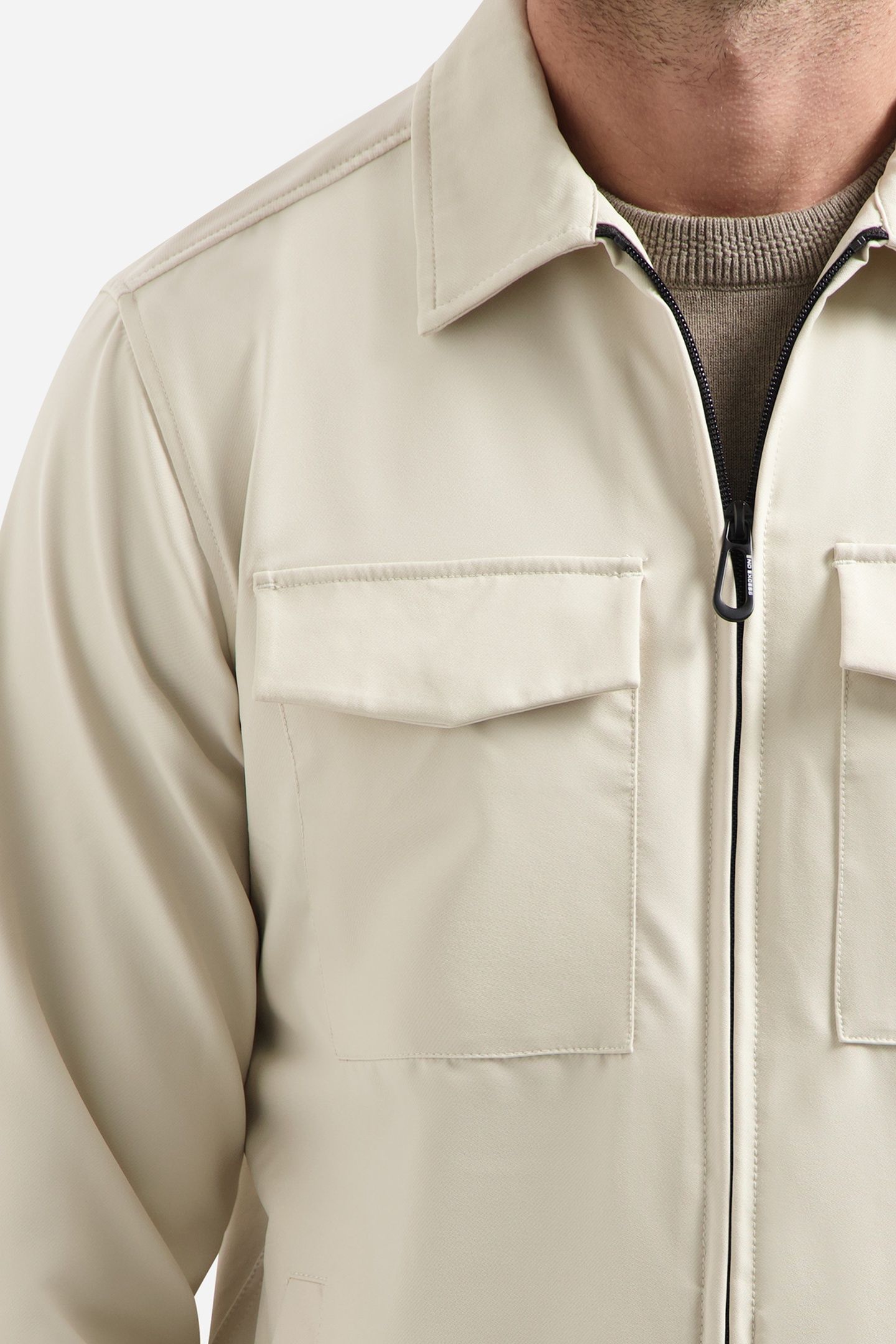 OVERSHIRT FULL ZIPPER STRETCH SEDOC STONE 7