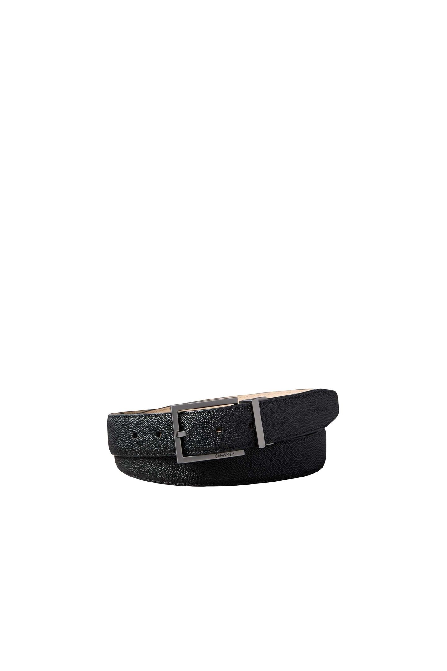 SQUARE BUCKLE TEXTURED BELT BLACK/MATTE GUNMETAL 1