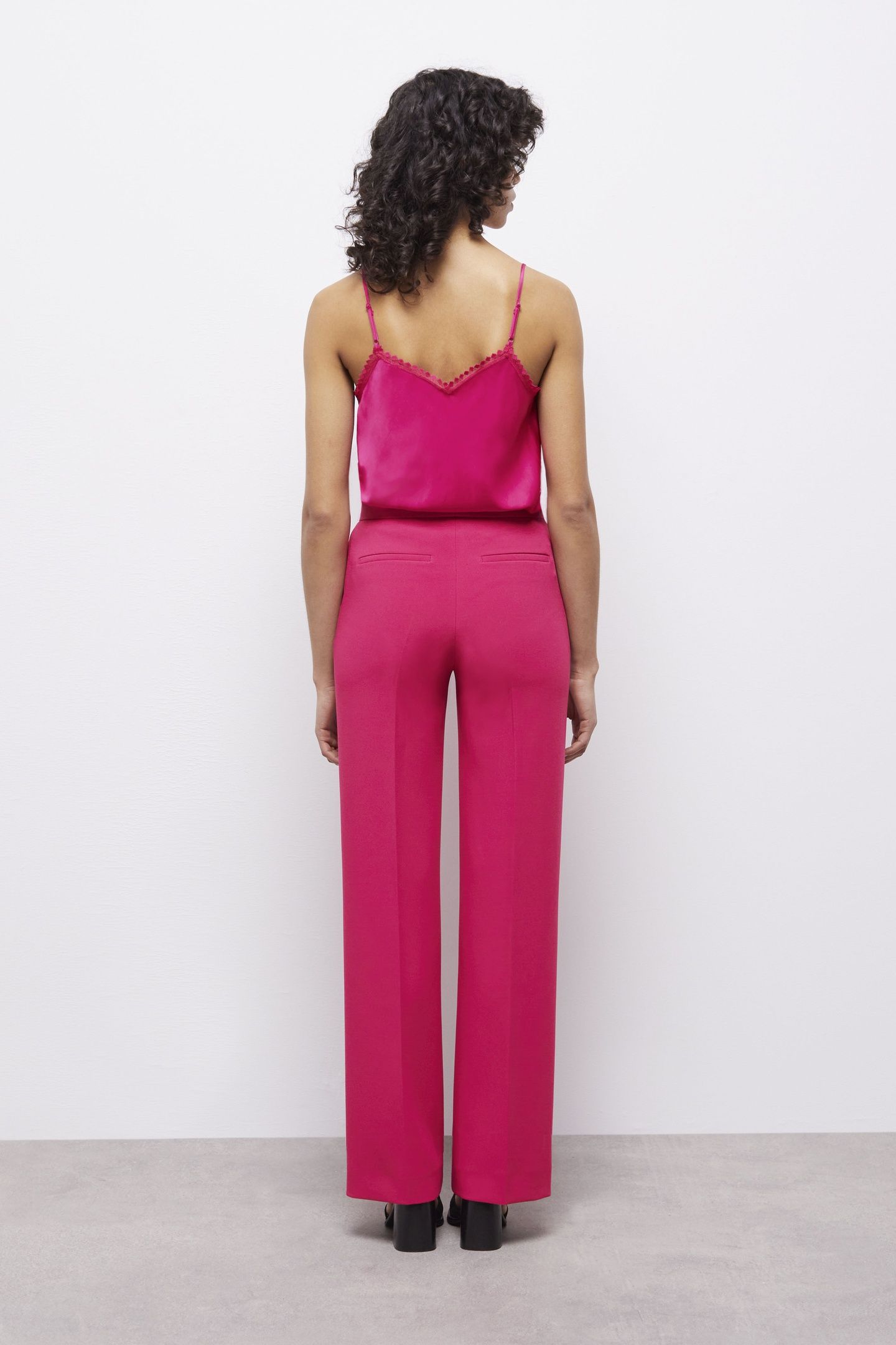 STRAIGHT-LEG SUIT TROUSERS PINK 5