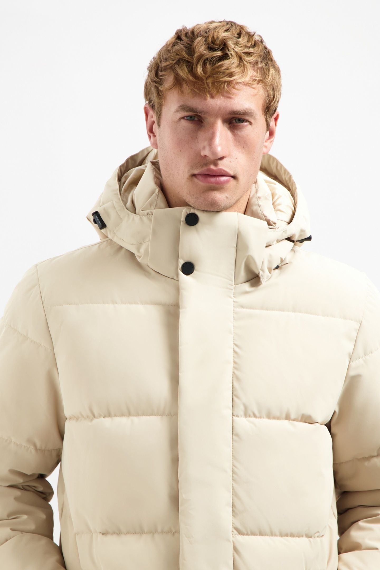 JACKET LONG PARKA HOOD PADDED CREAM 2