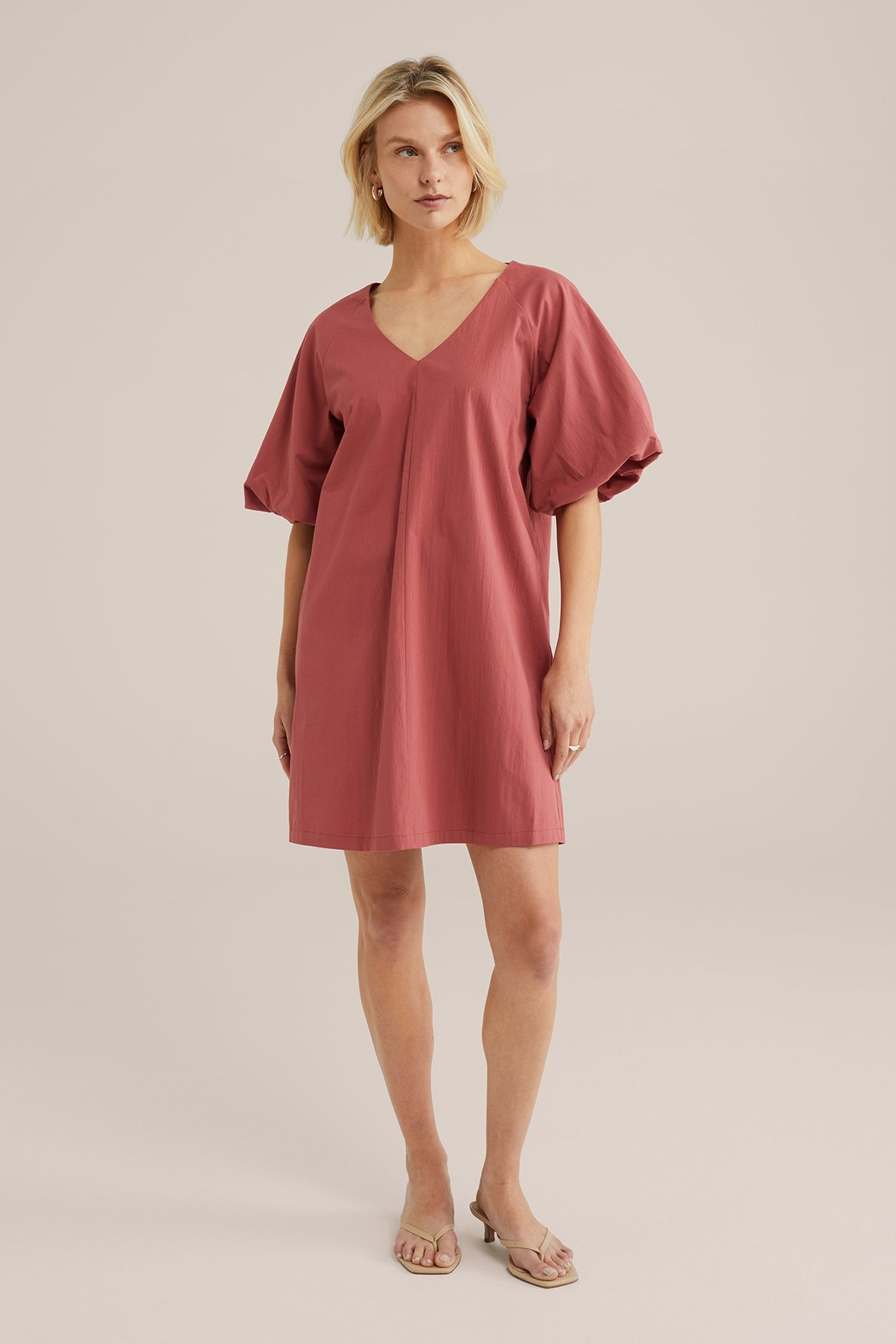 DRESS SHORT SAFFRON RED 2
