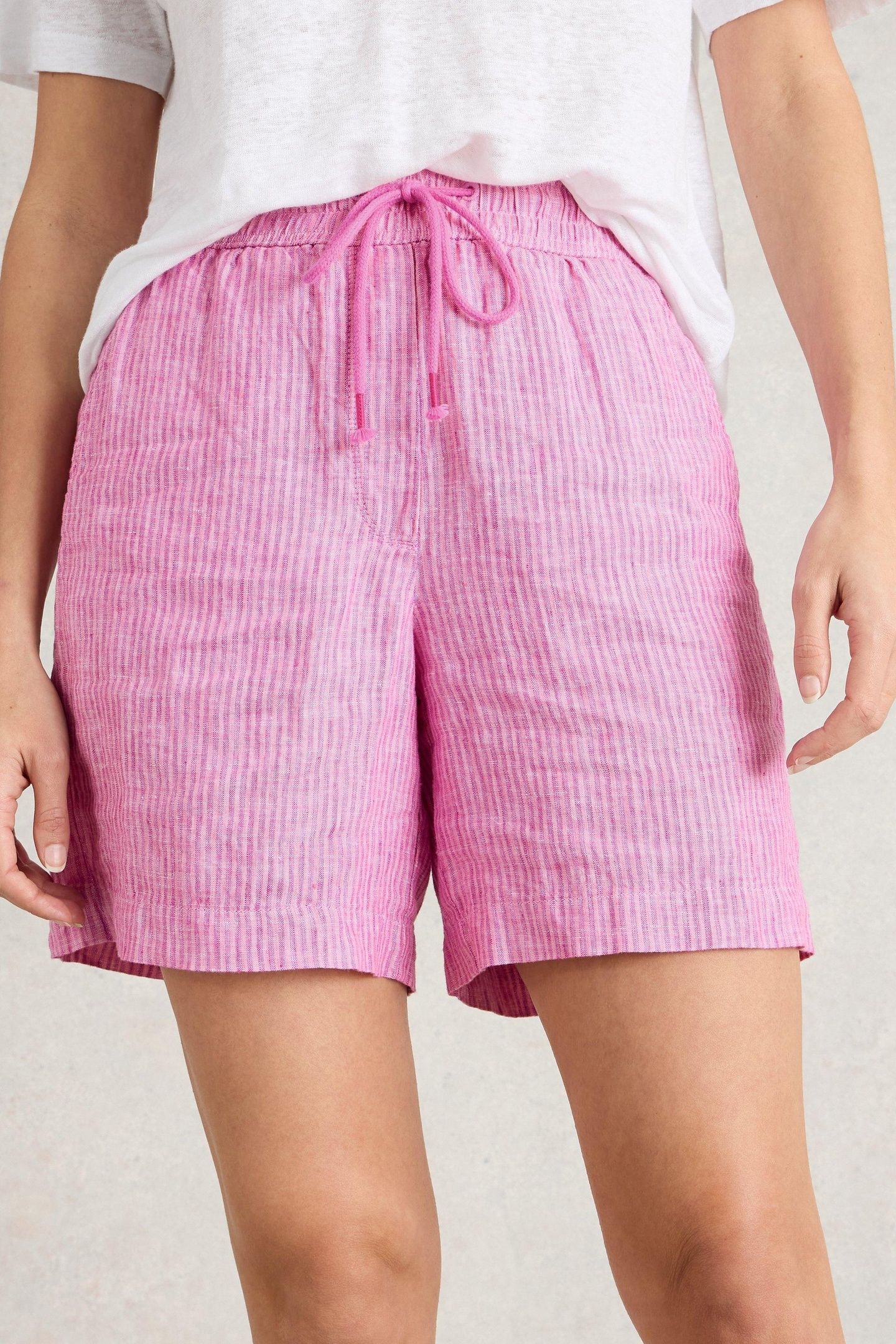 BELLE LINEN SHORT PINK MULTI 1