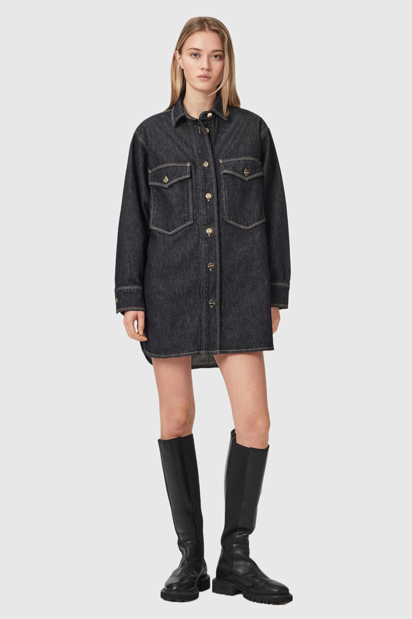 FAYE SHACKET DRESS RAW INDIGO BLUE 2