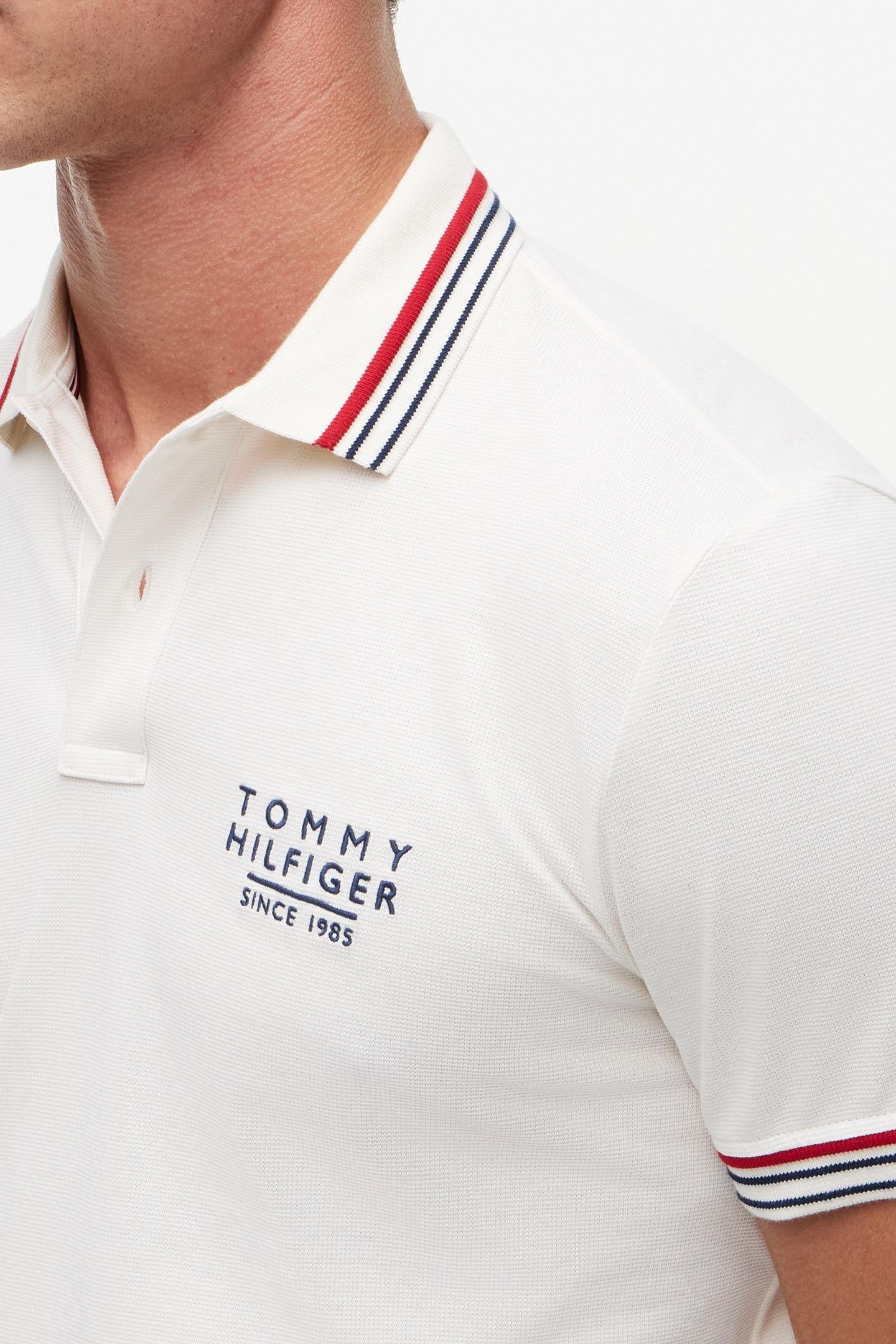 REGULAR FIT SIGNATURE COLLAR POLO SHIRT IVORY PETAL 5