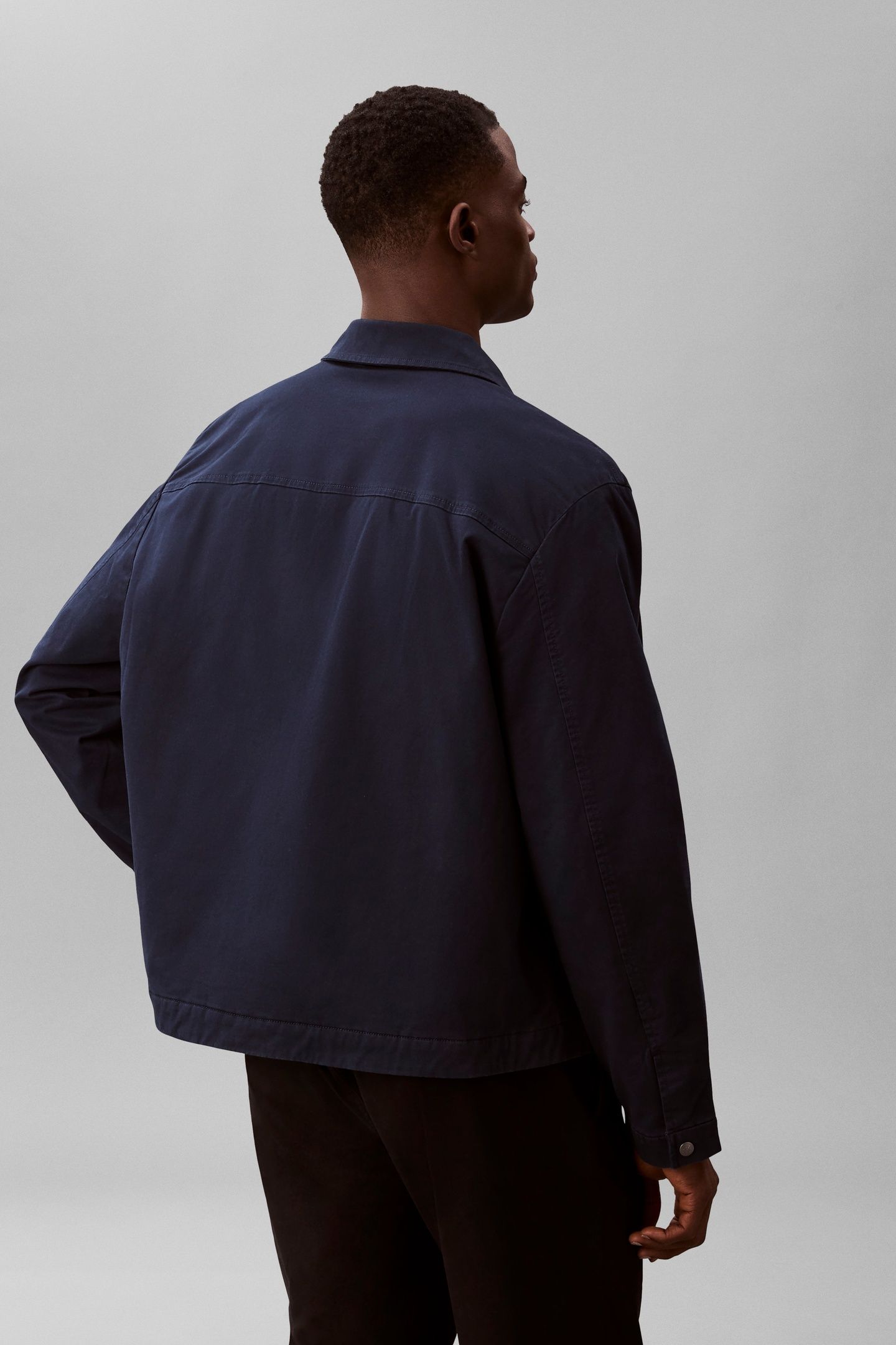 LONG SLEEVE COTTON TWILL QUILTED DARK SAPPHIRE 3
