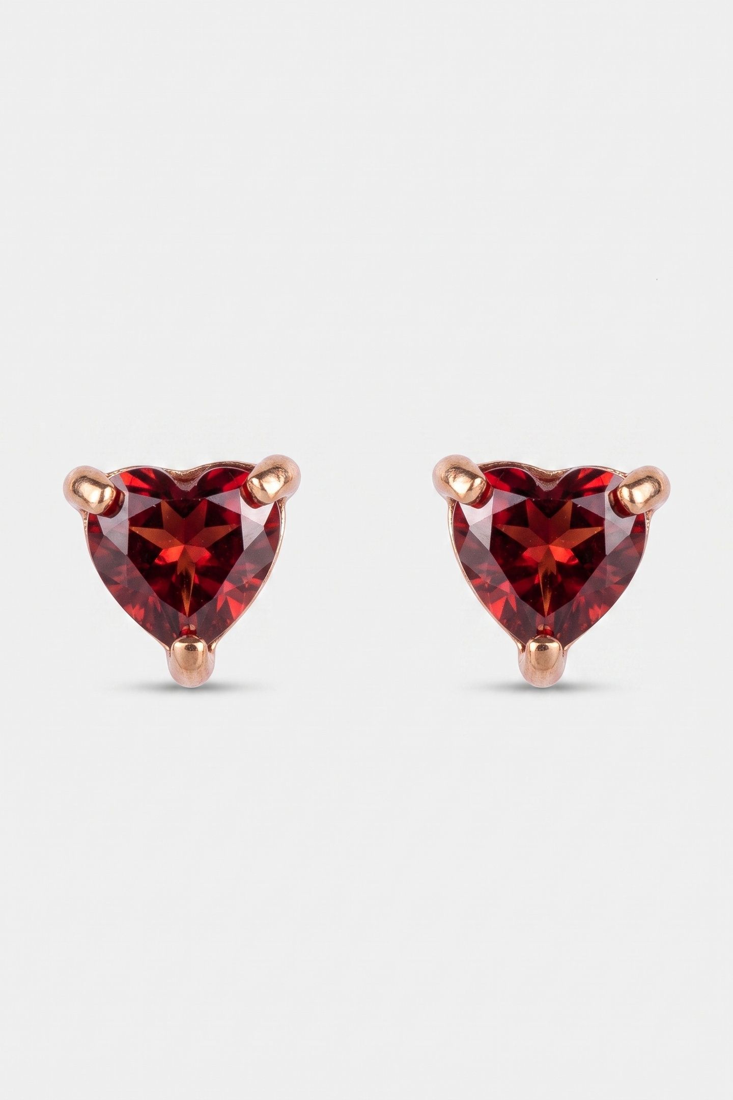RED HEART OHRRINGE ROSEGOLD 3