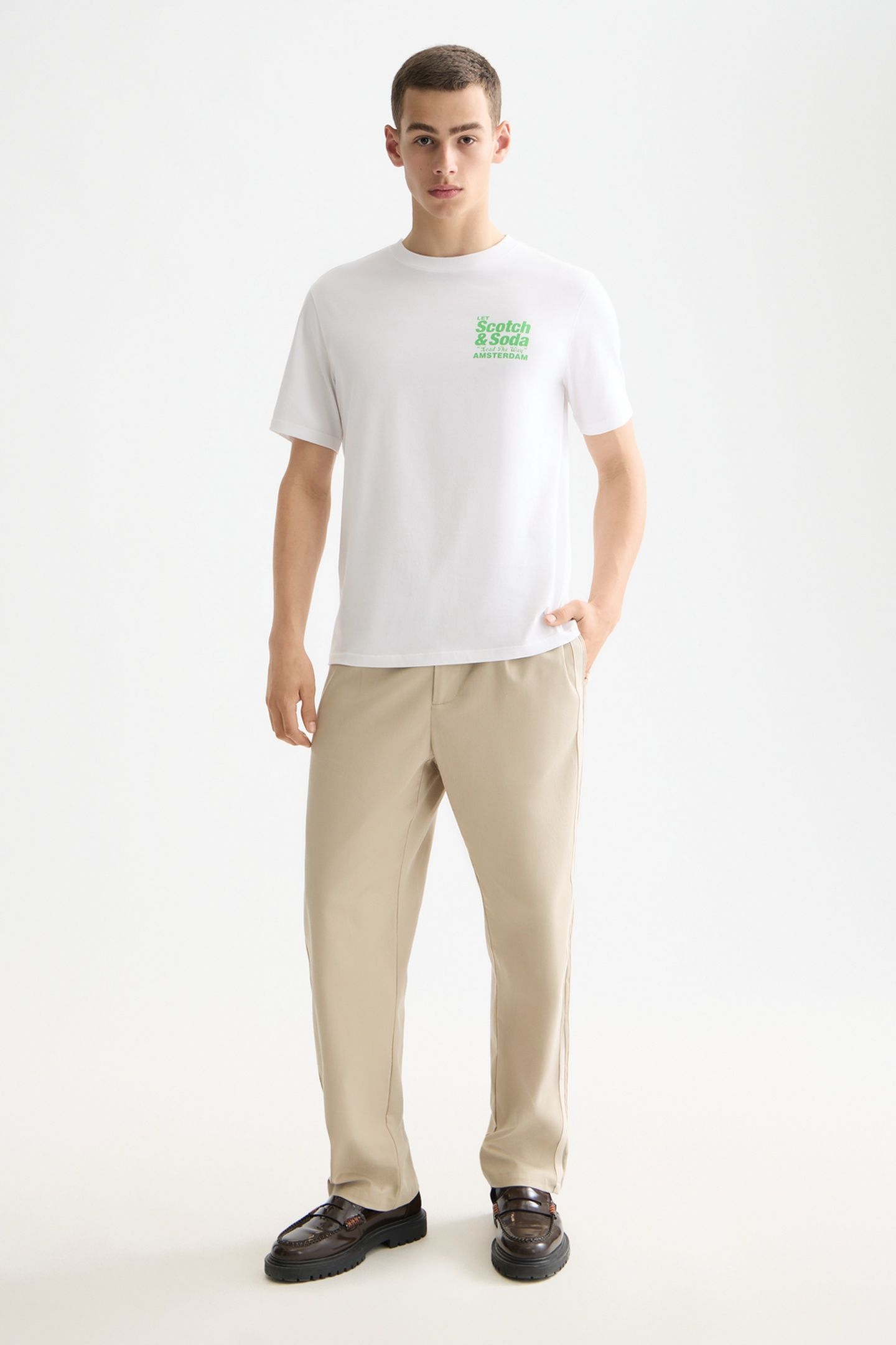 REGULAR FIT FRONT + BACK AW T-SHIRT BRIGHT WHITE 2