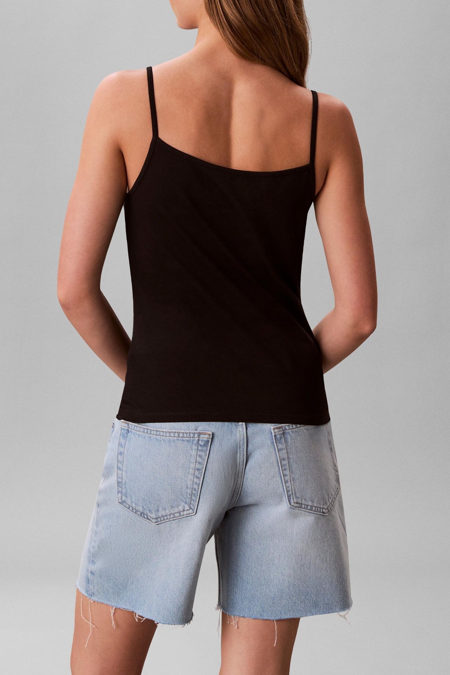 SLEEVELESS COTTON STRETCH TOP BLACK 3