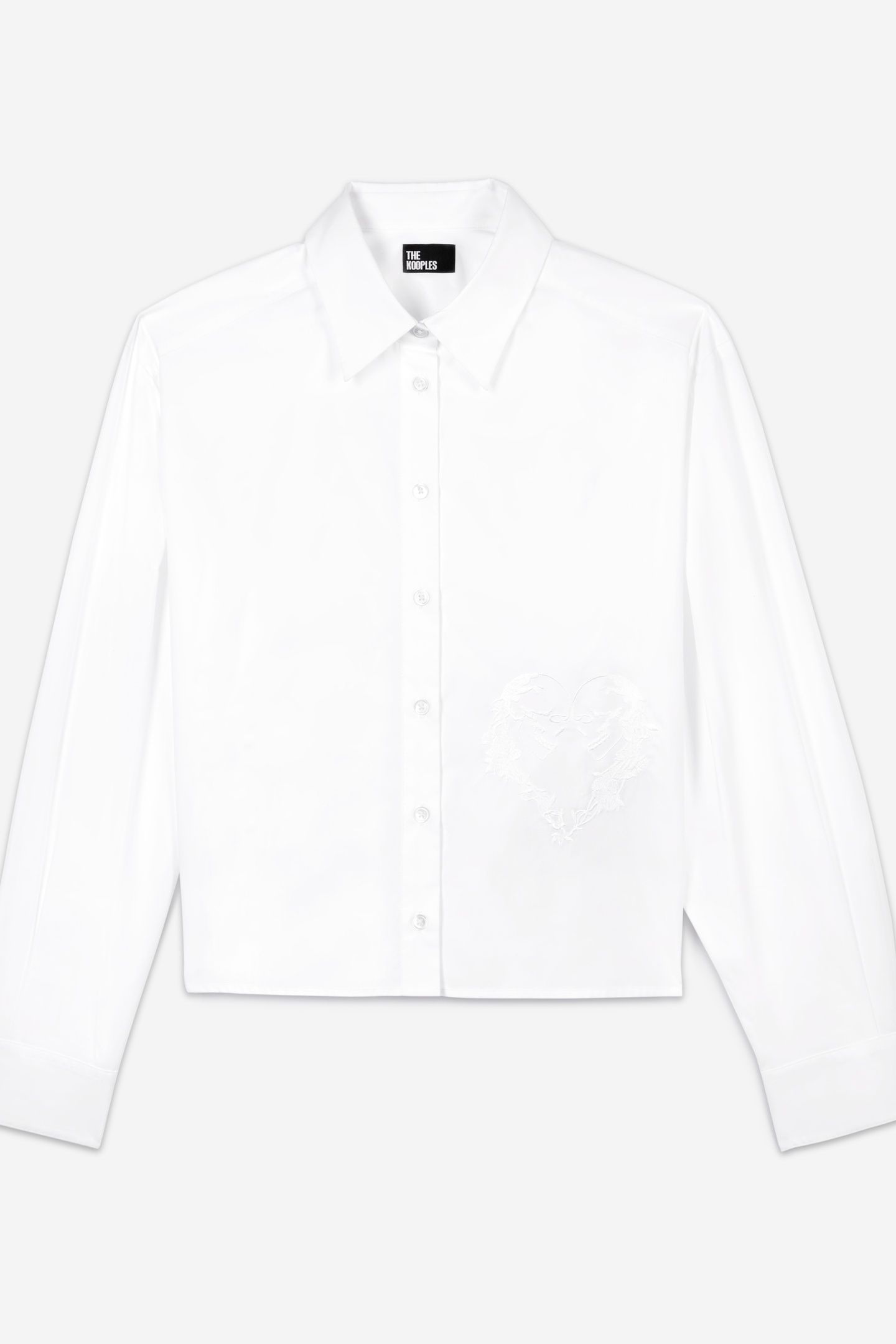 LONG-SLEEVED SHIRT WITH EMBROIDERY DETAIL WHITE 6