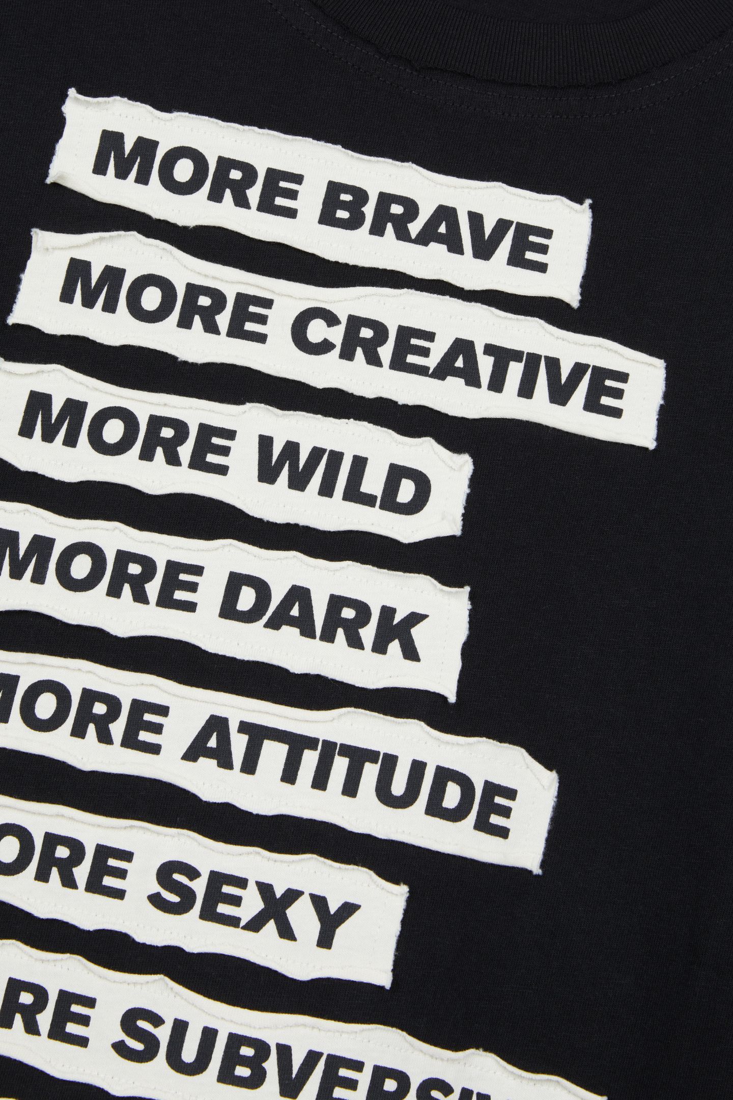 LONG-SLEEVED T-SHIRT WITH APPLIQUE PATCHES BLACK WASHED 12